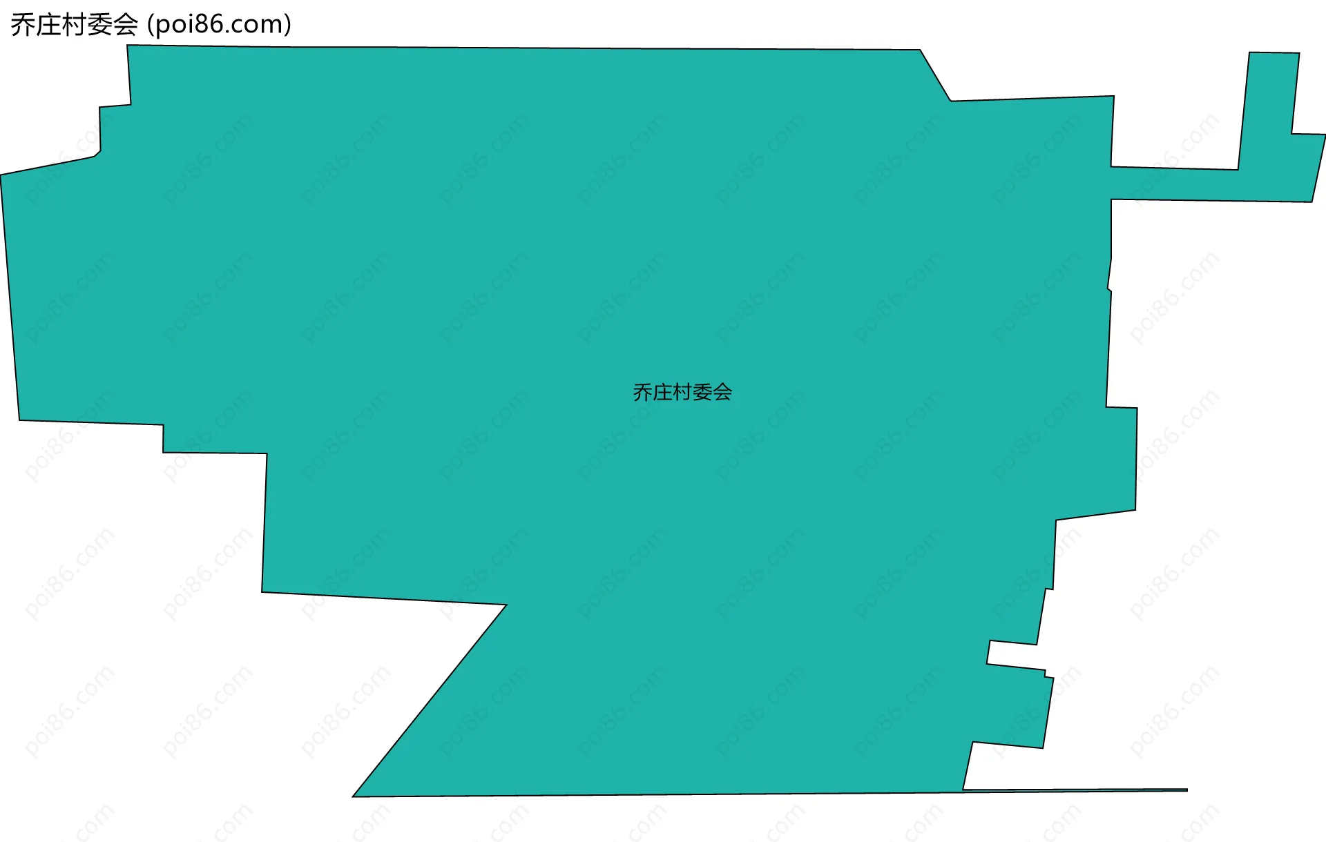 乔庄村委会边界地图