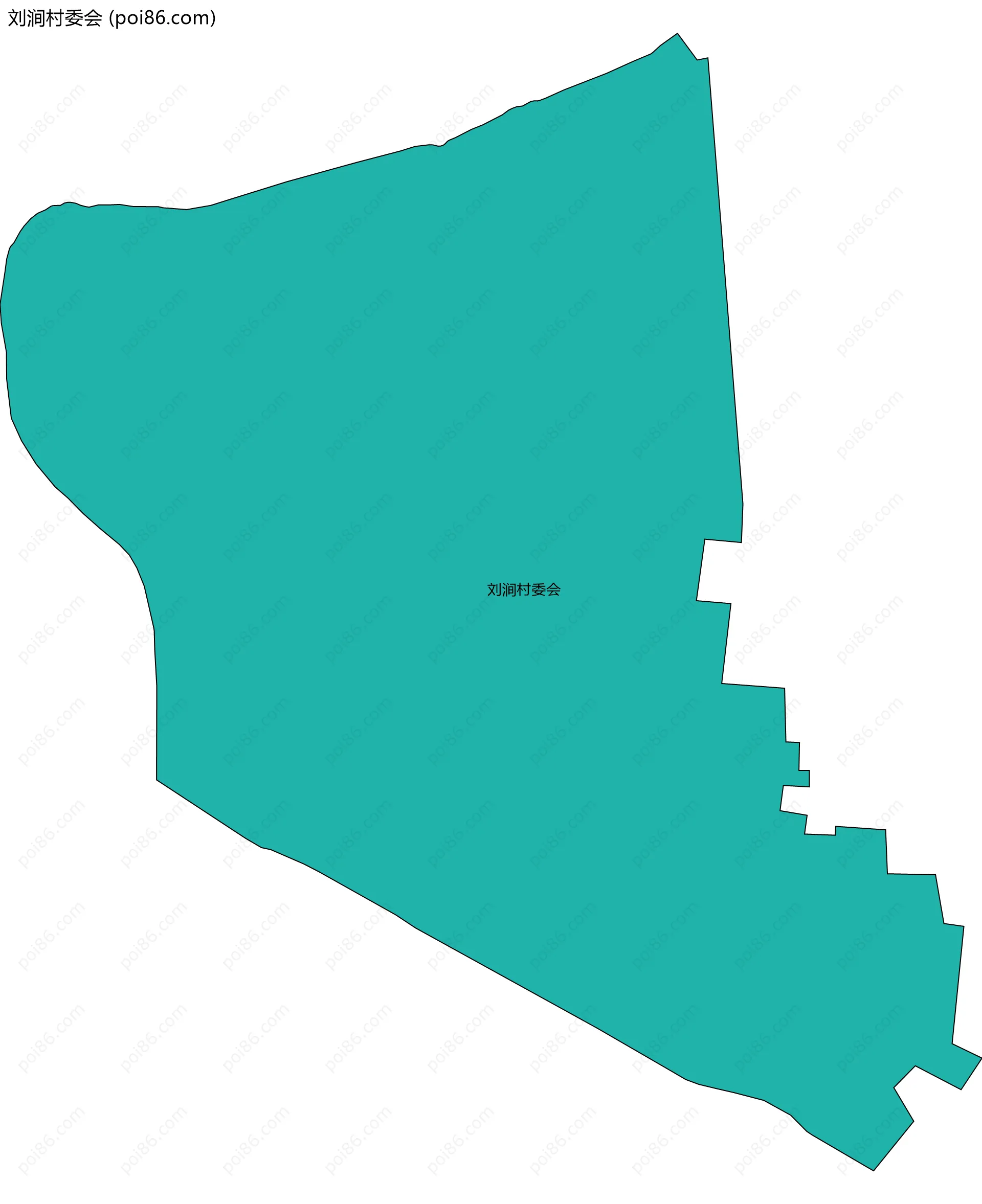 刘涧村委会边界地图