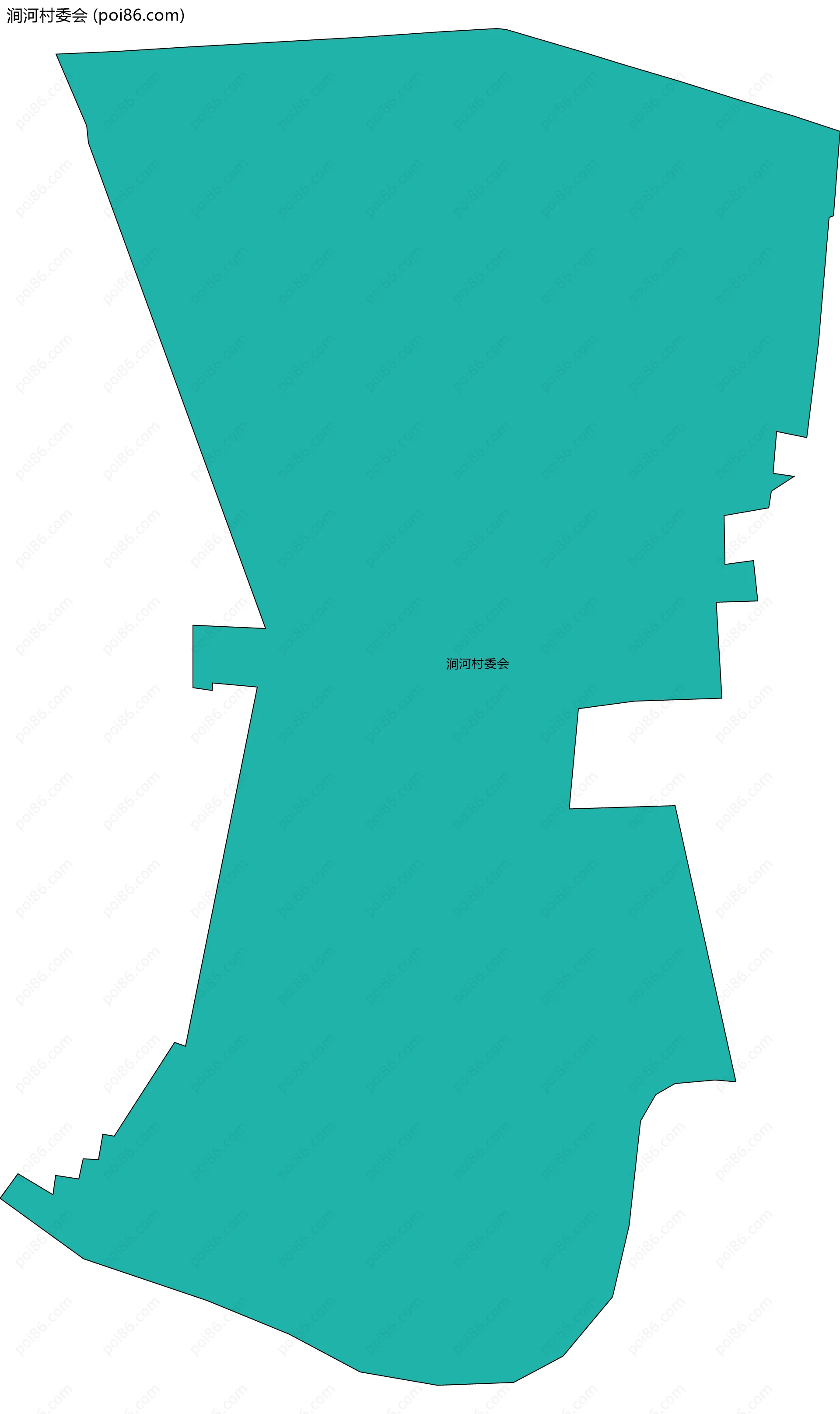 涧河村委会边界地图