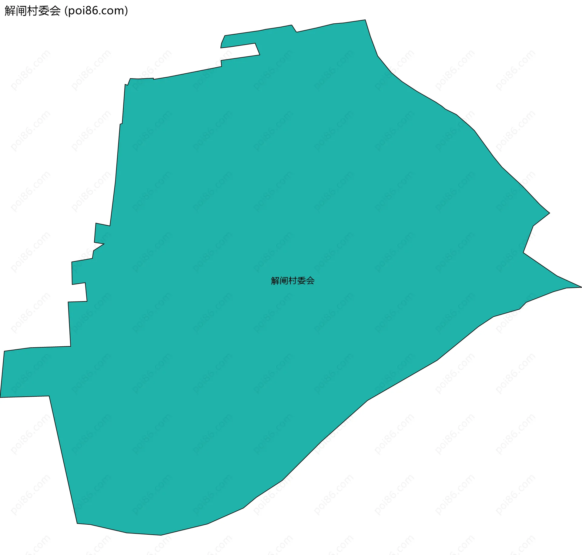 解闸村委会边界地图