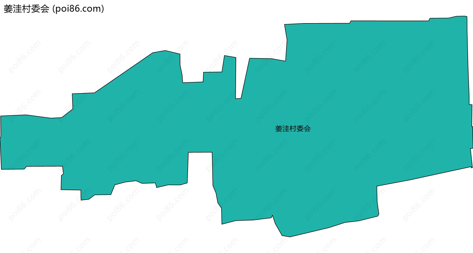 姜洼村委会边界地图