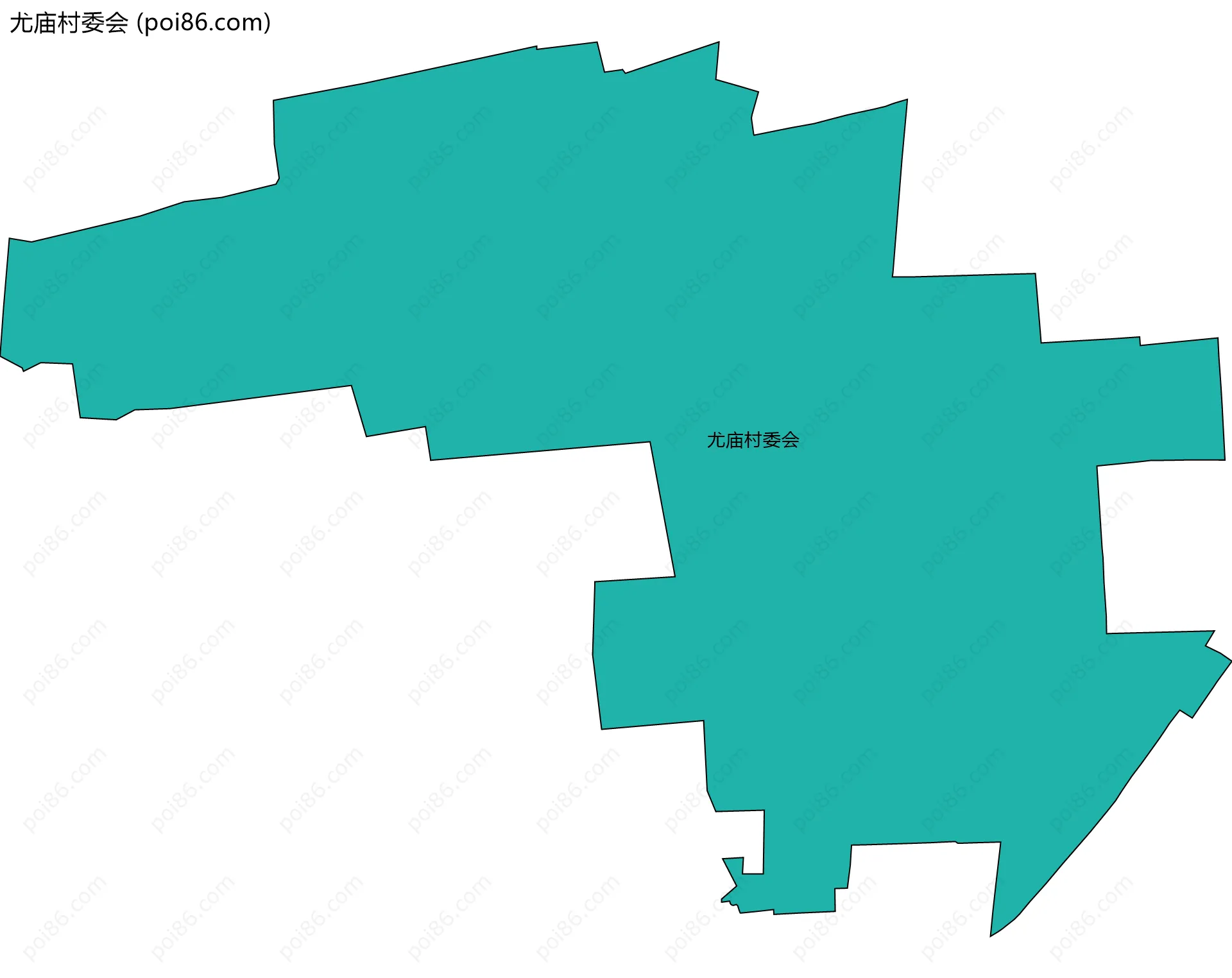 尤庙村委会边界地图