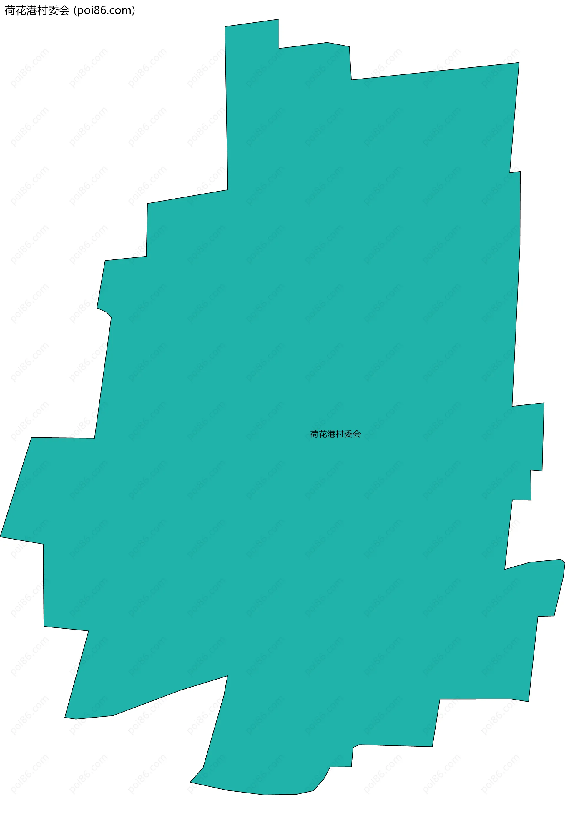 荷花港村委会边界地图