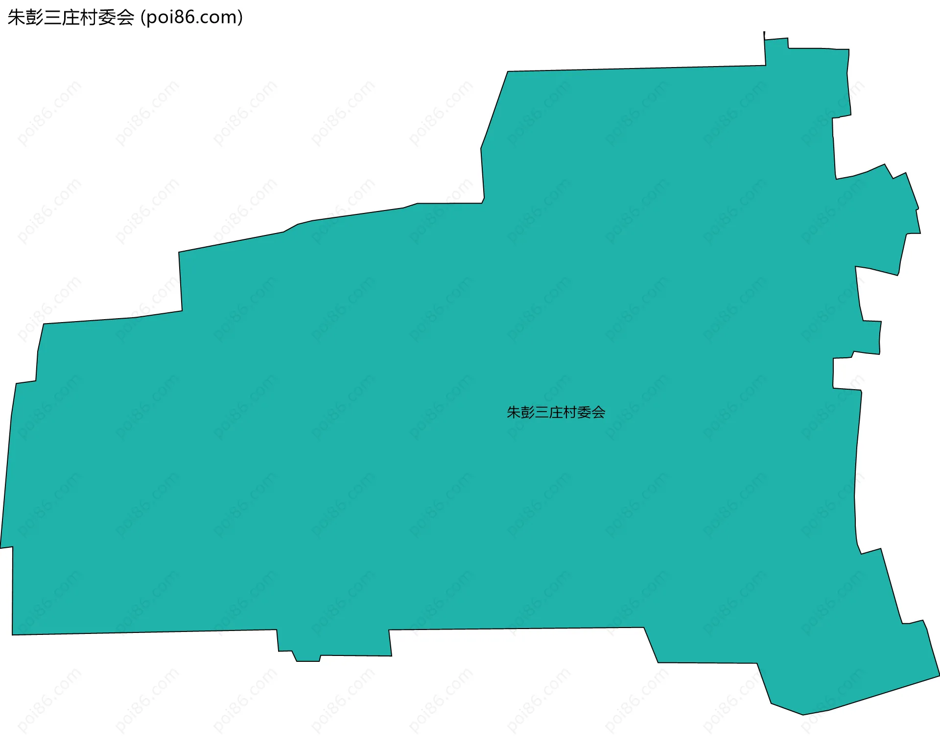 朱彭三庄村委会边界地图