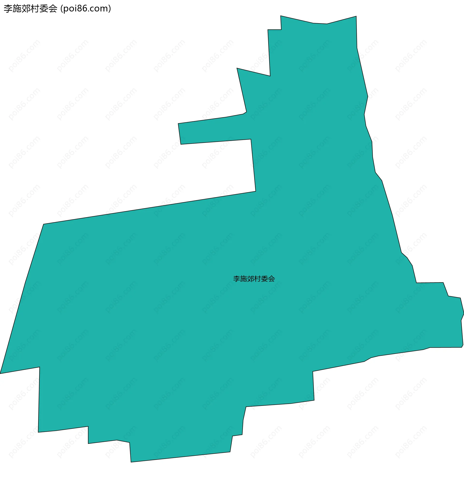 李施郊村委会边界地图