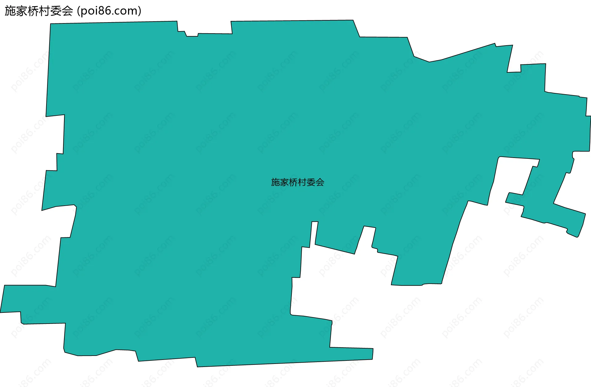 施家桥村委会边界地图