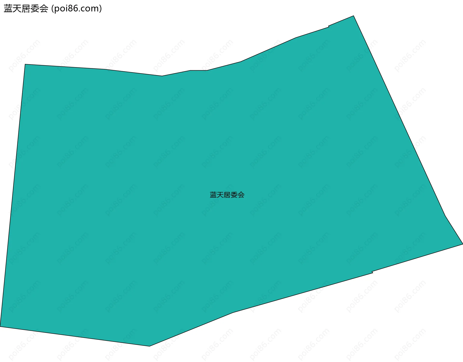 蓝天居委会边界地图