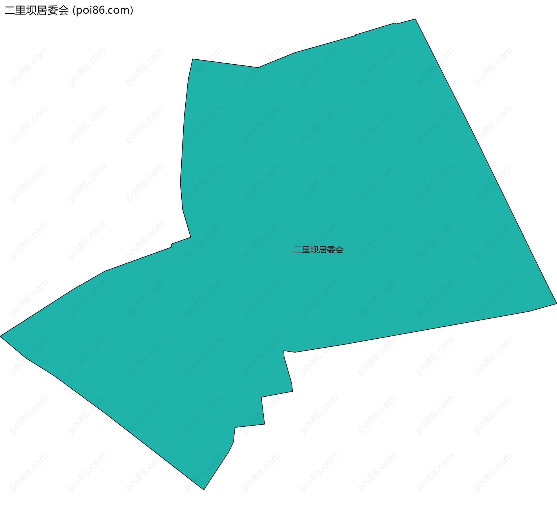 二里坝居委会边界地图