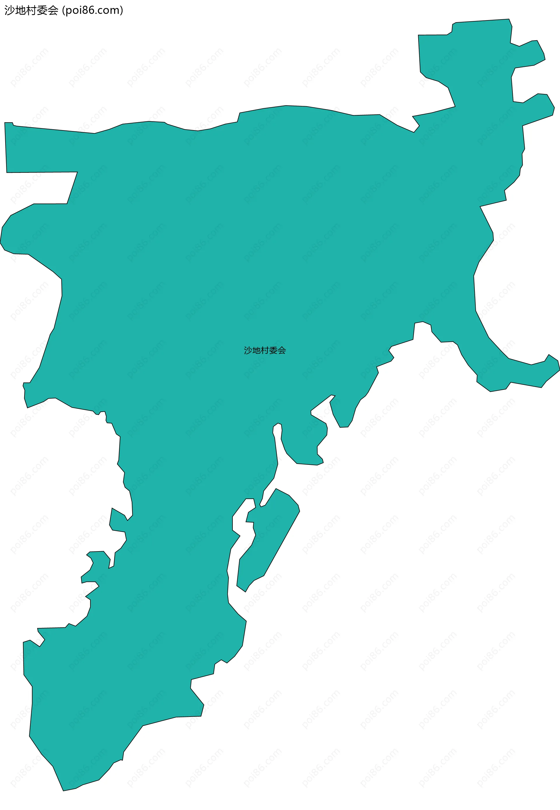 沙地村委会边界地图