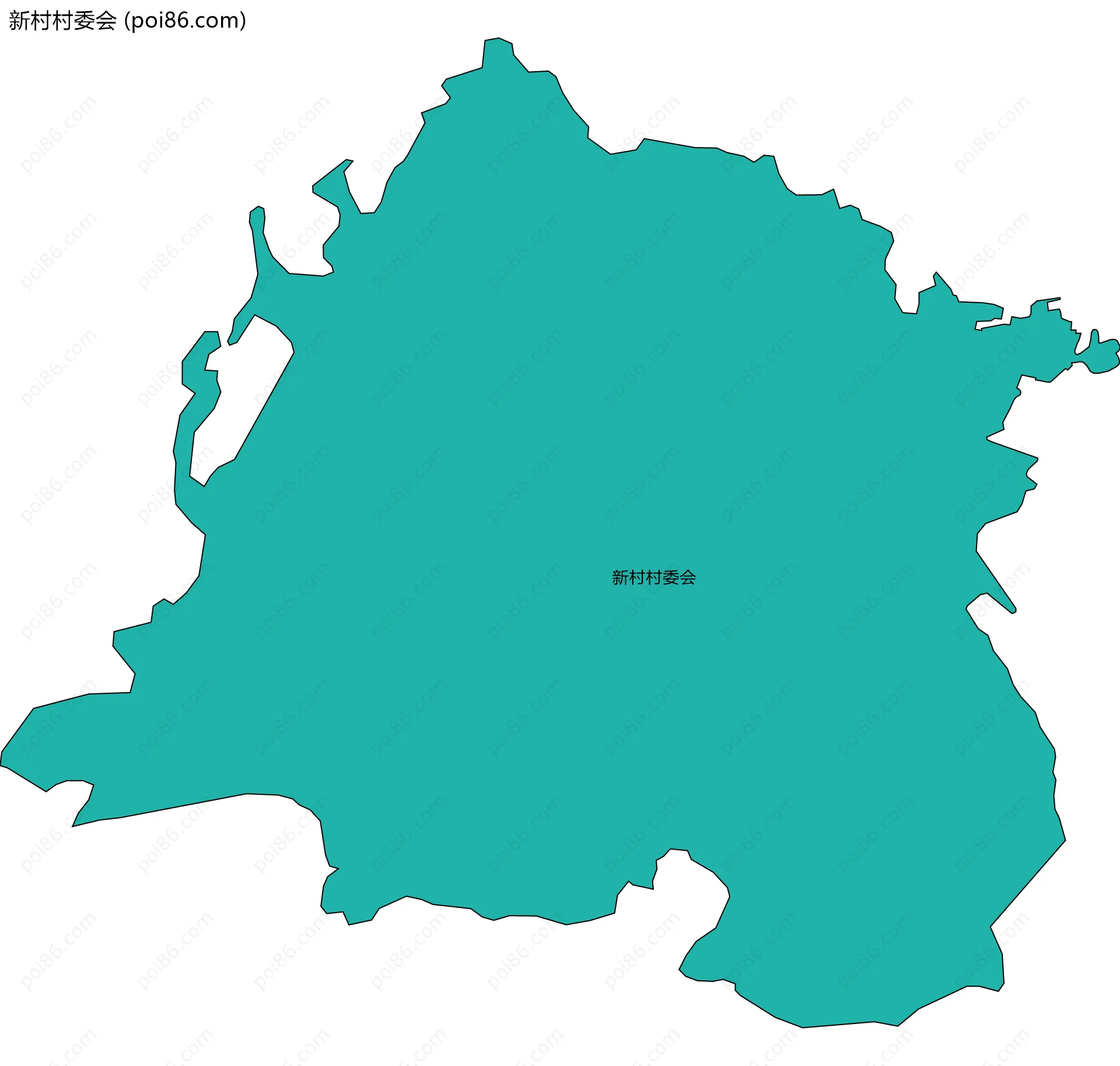 新村村委会边界地图