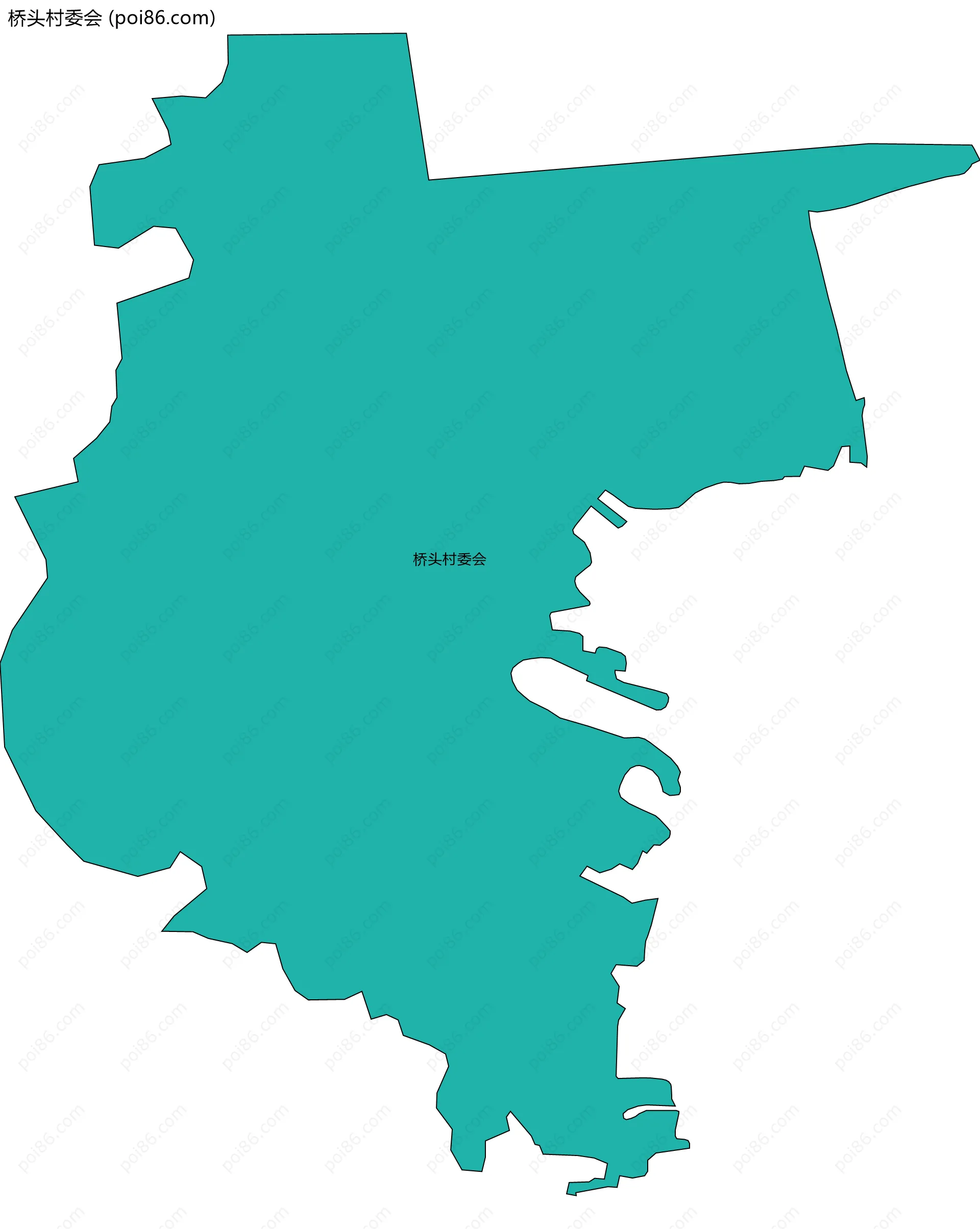 桥头村委会边界地图