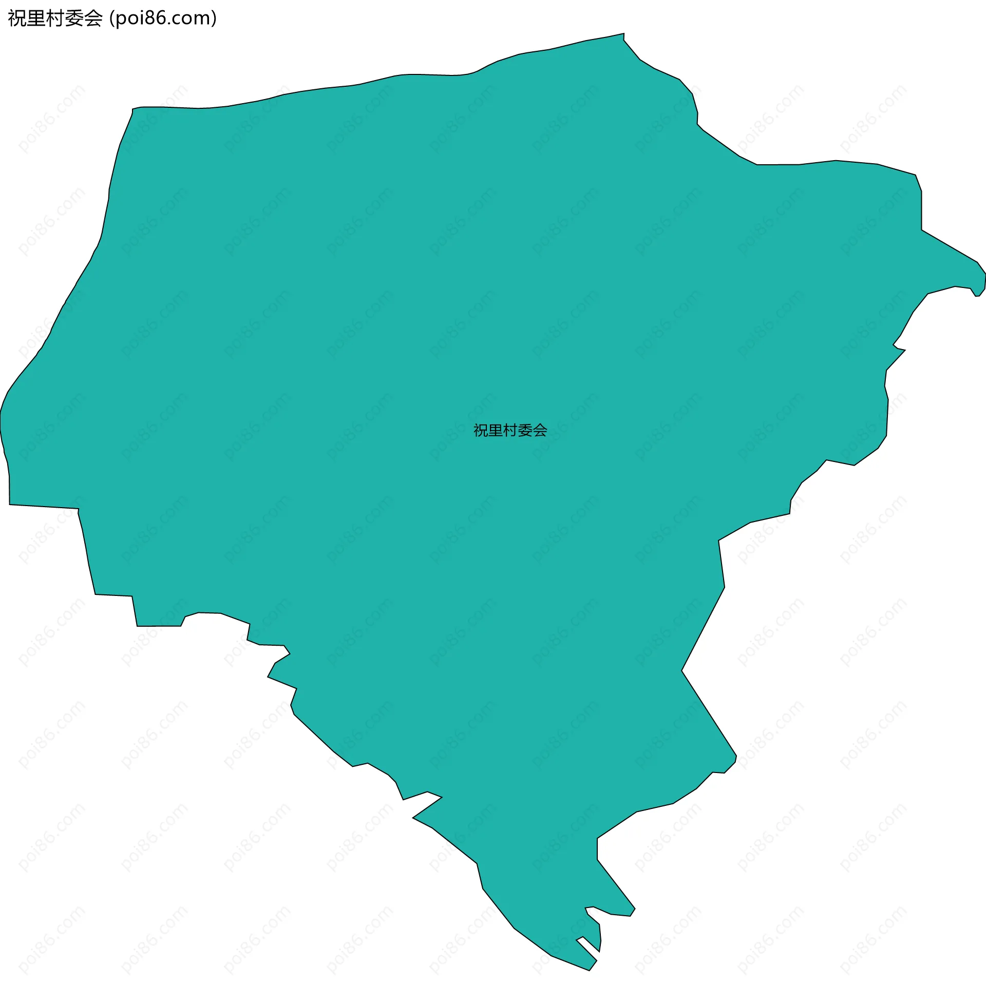 祝里村委会边界地图