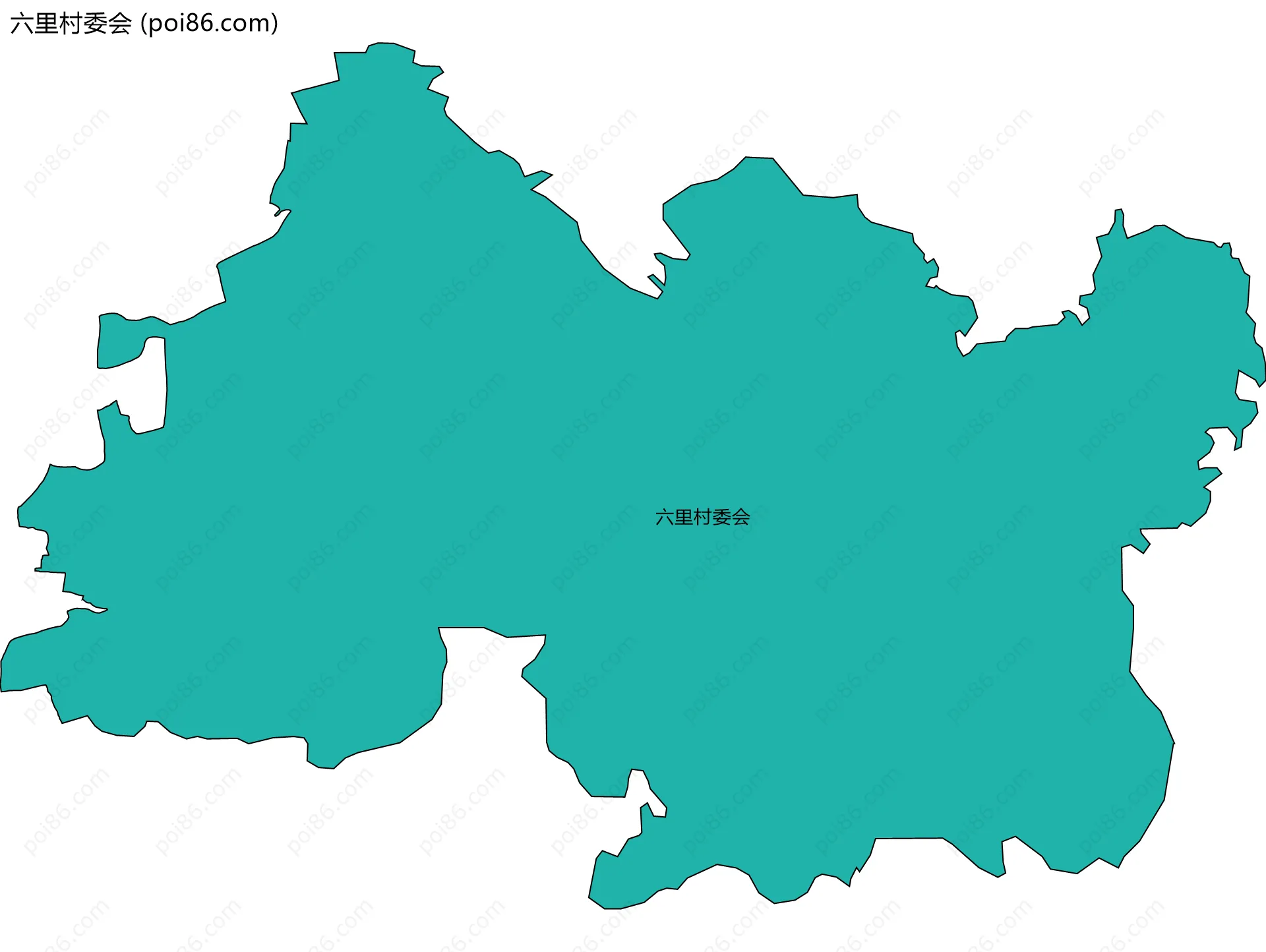 六里村委会边界地图