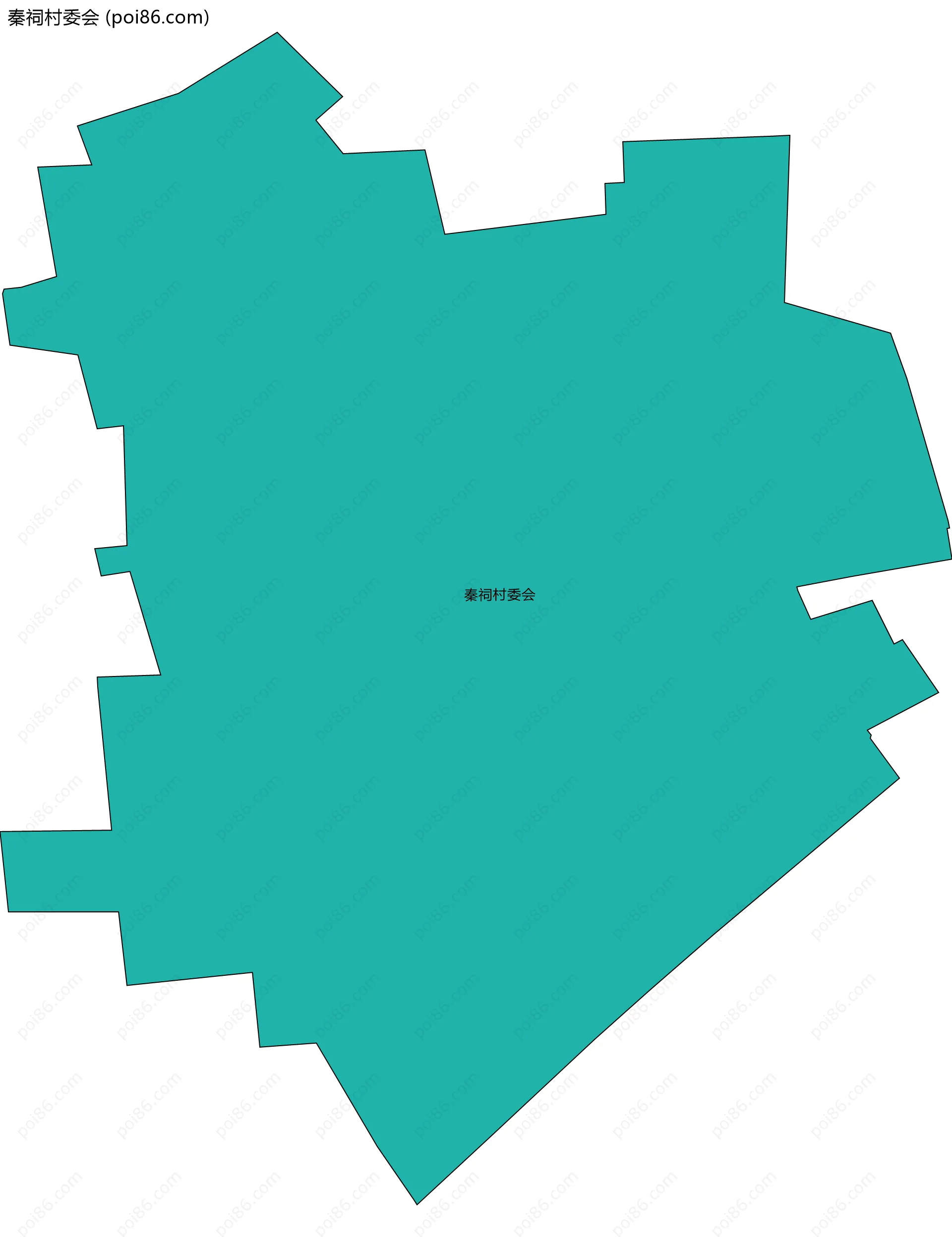 秦祠村委会边界地图