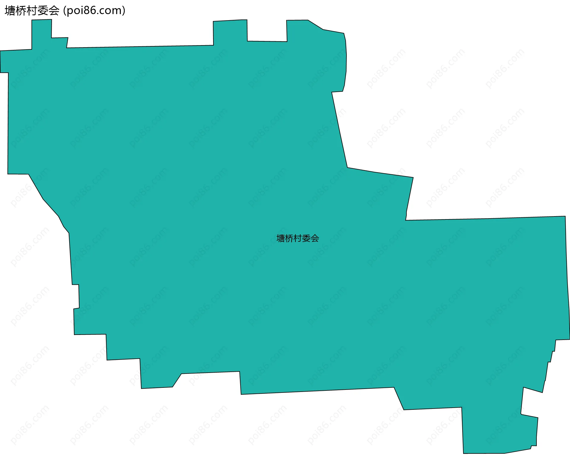 塘桥村委会边界地图