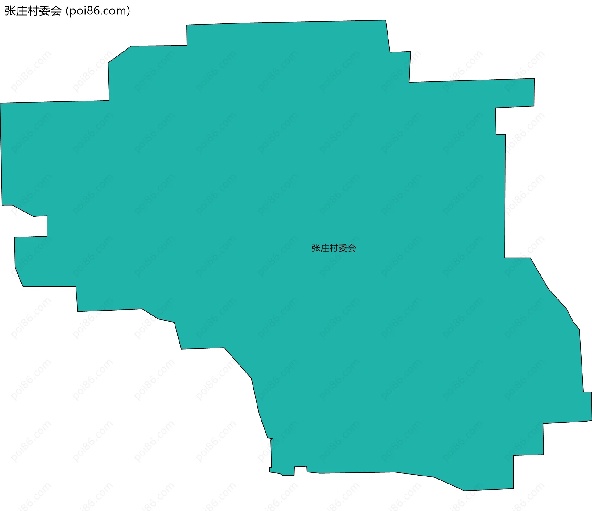 张庄村委会边界地图