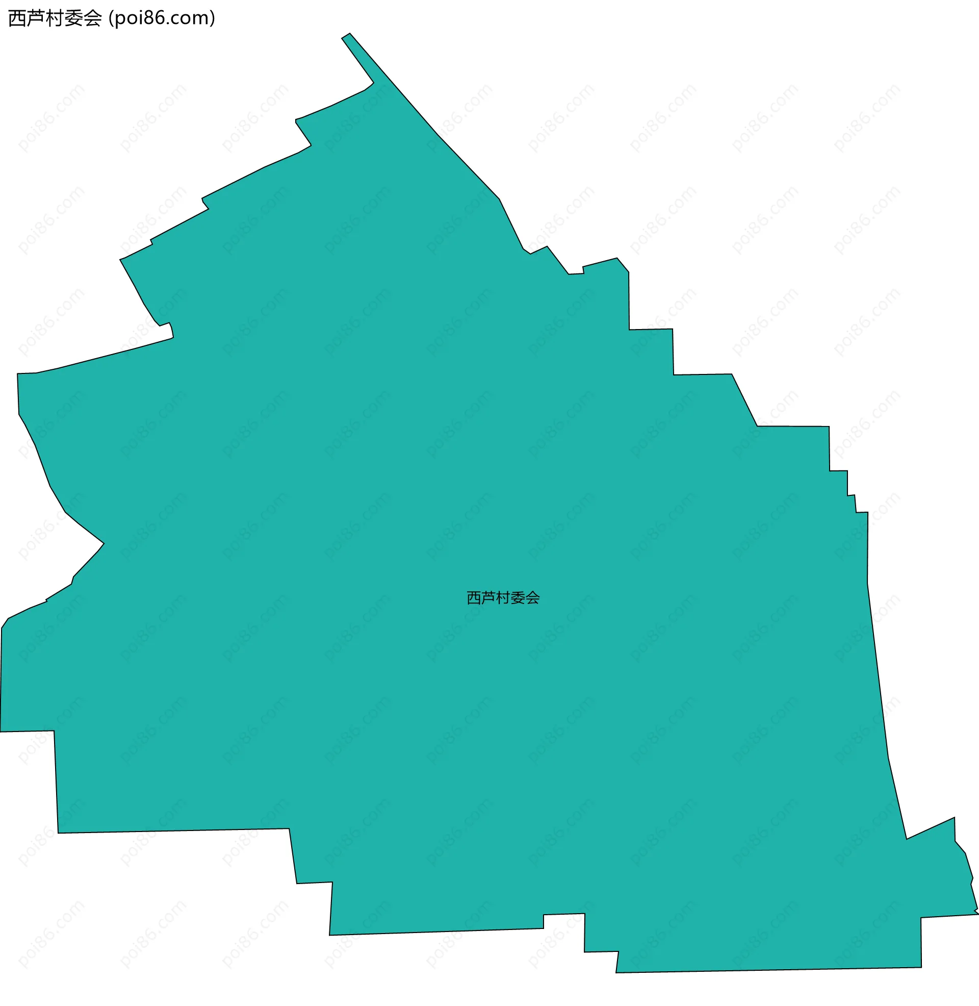 西芦村委会边界地图