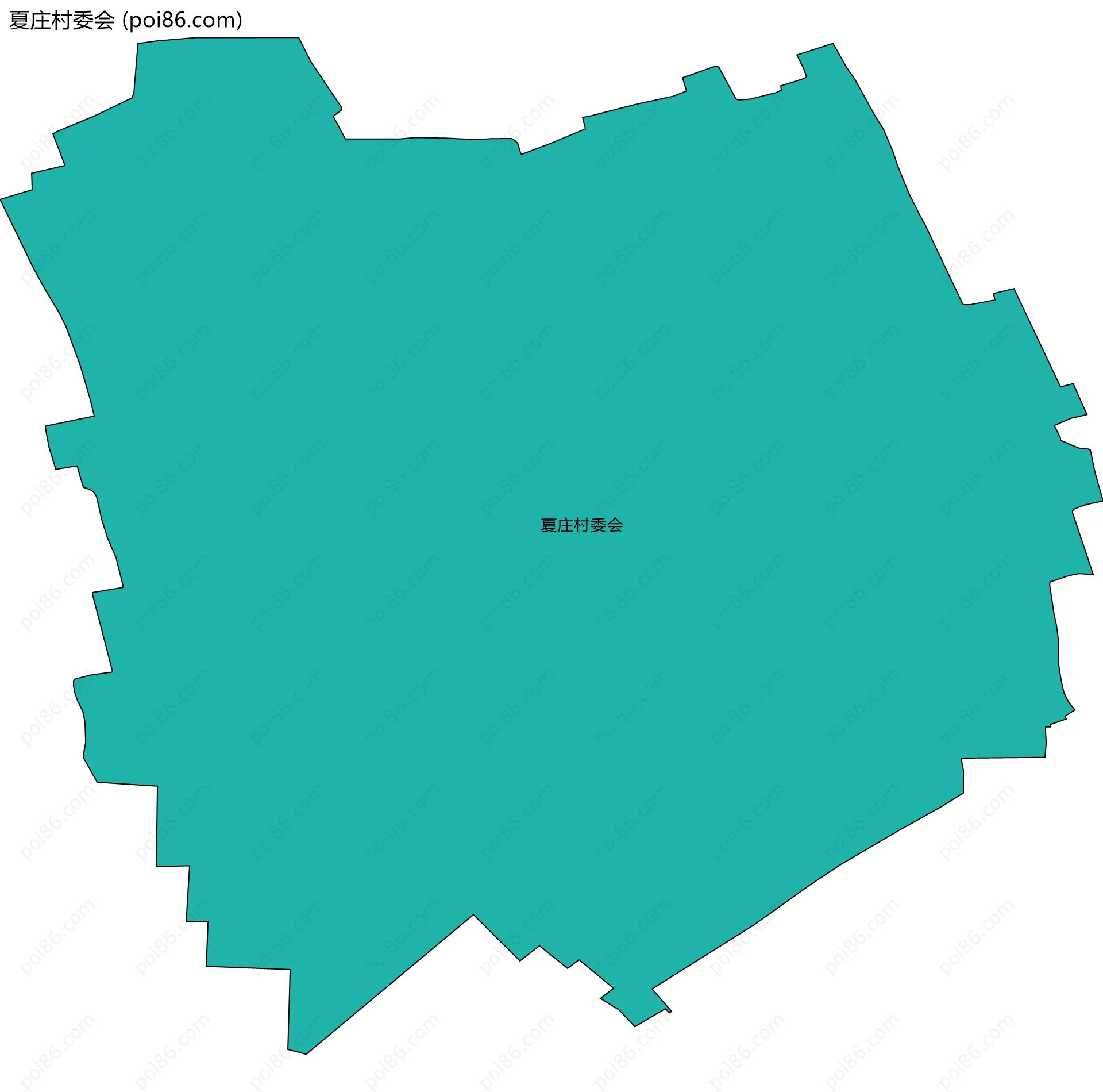 夏庄村委会边界地图