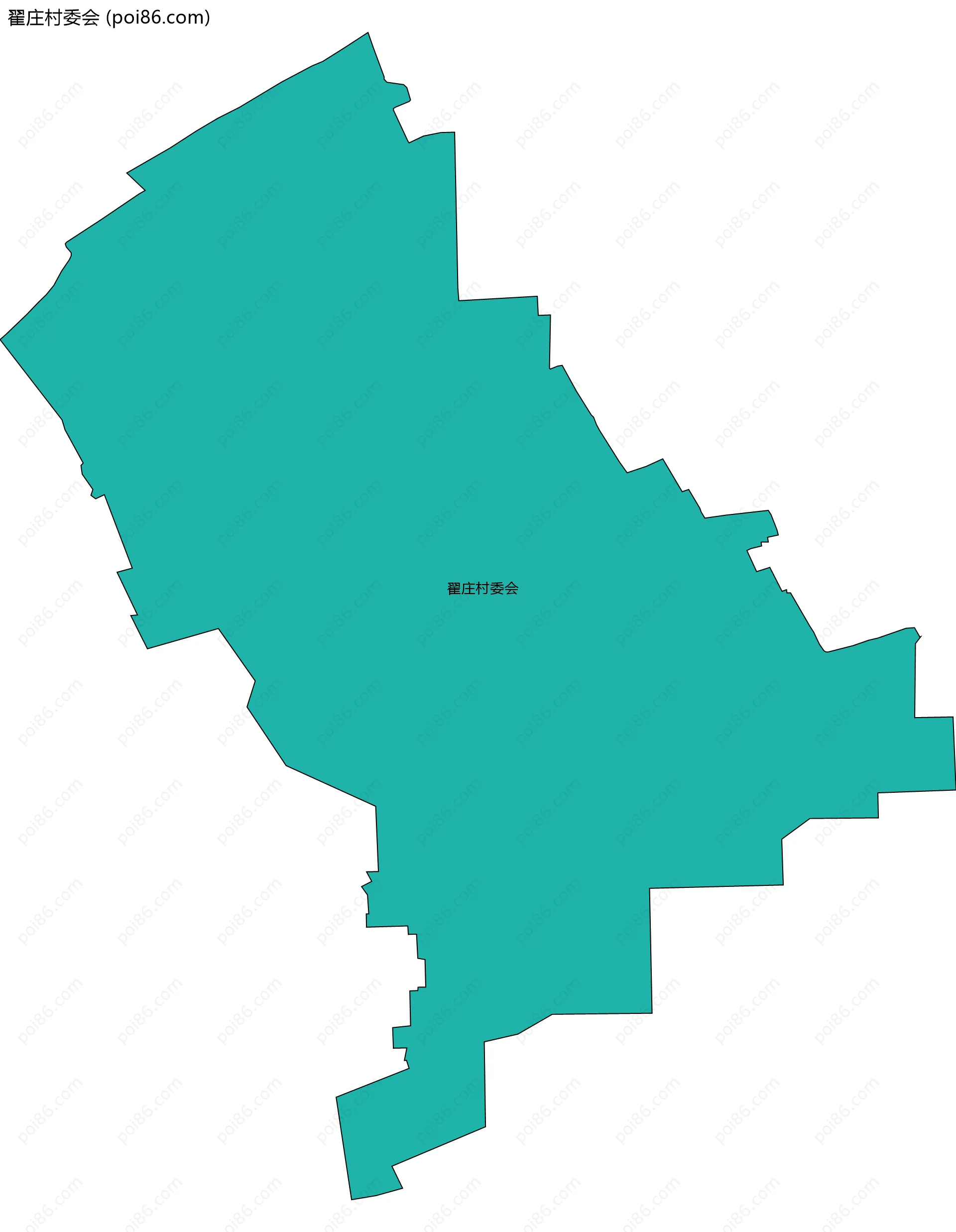 翟庄村委会边界地图