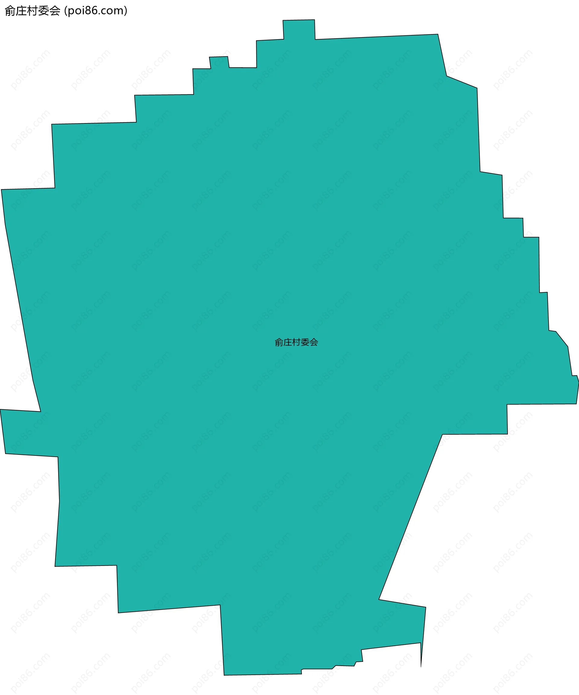 俞庄村委会边界地图