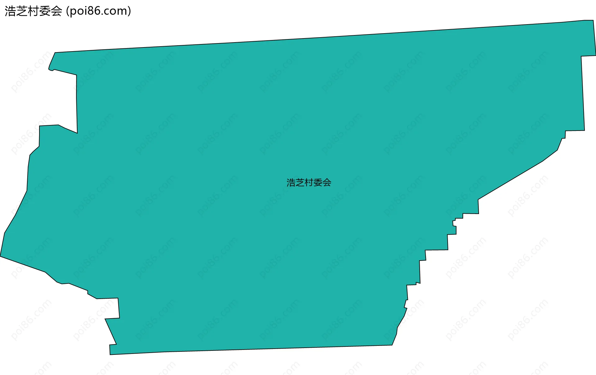 浩芝村委会边界地图