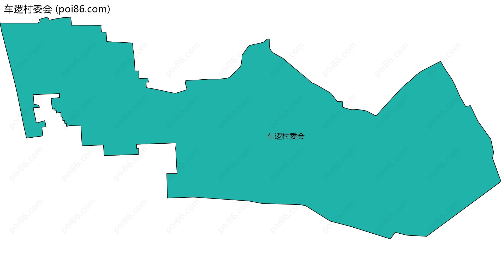 车逻村委会边界地图