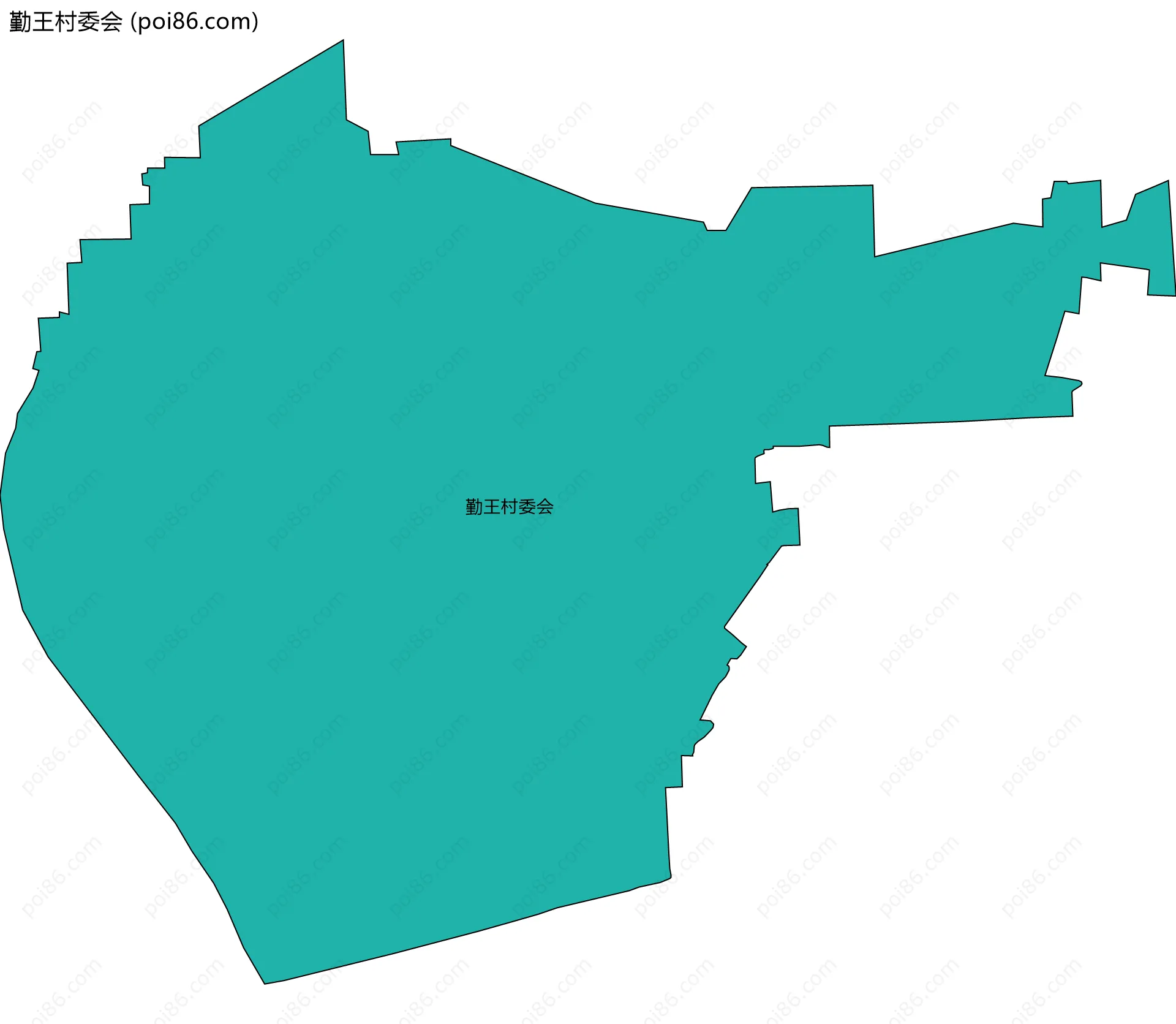 勤王村委会边界地图