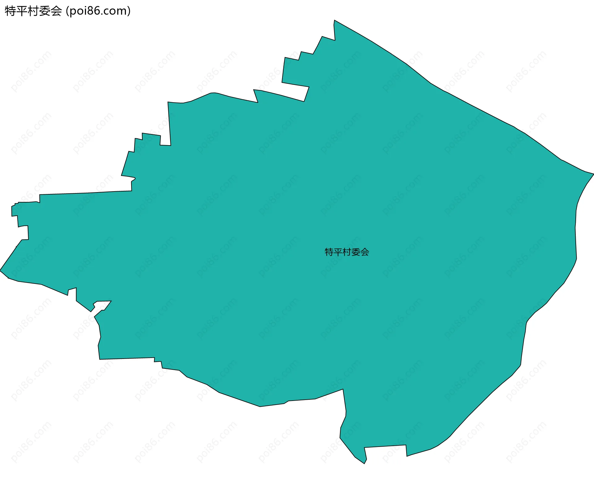 特平村委会边界地图