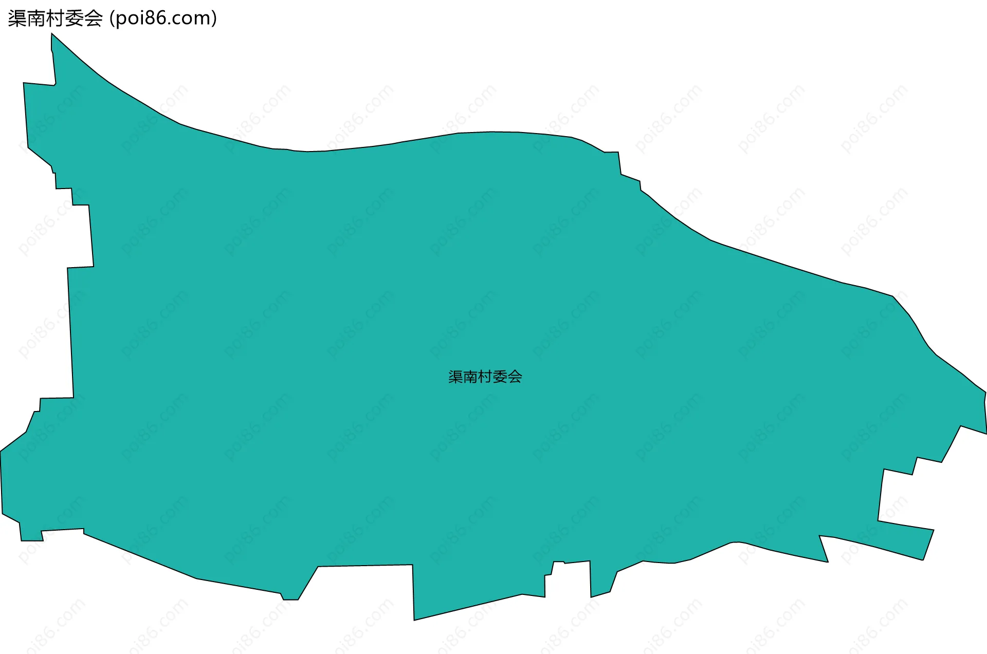 渠南村委会边界地图
