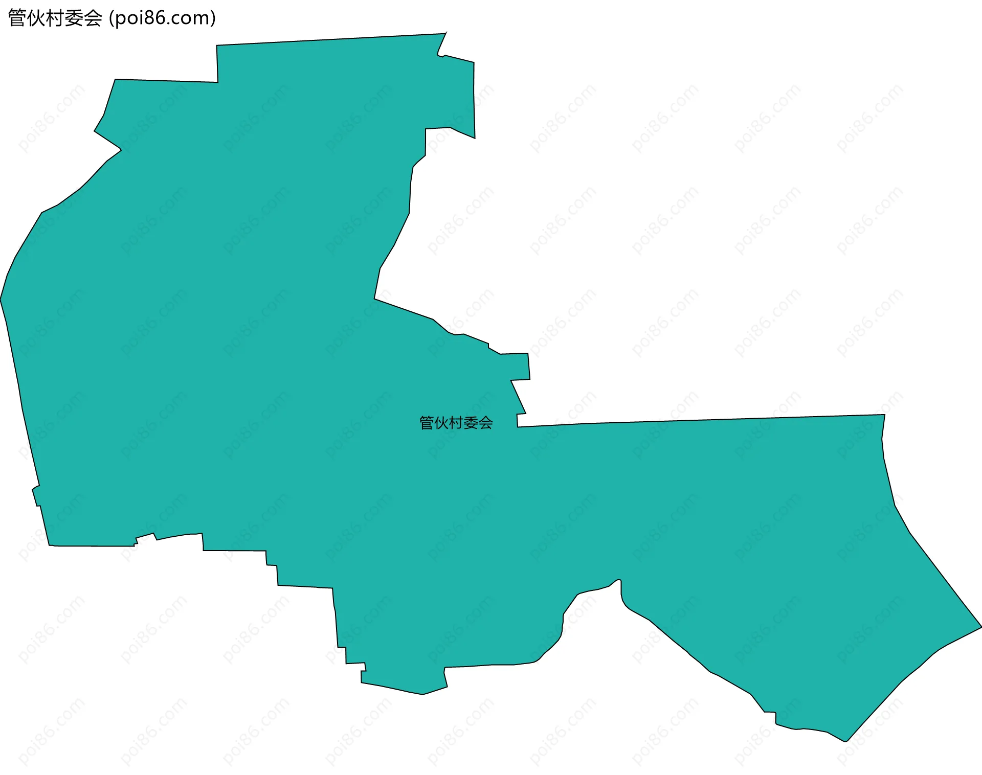 管伙村委会边界地图