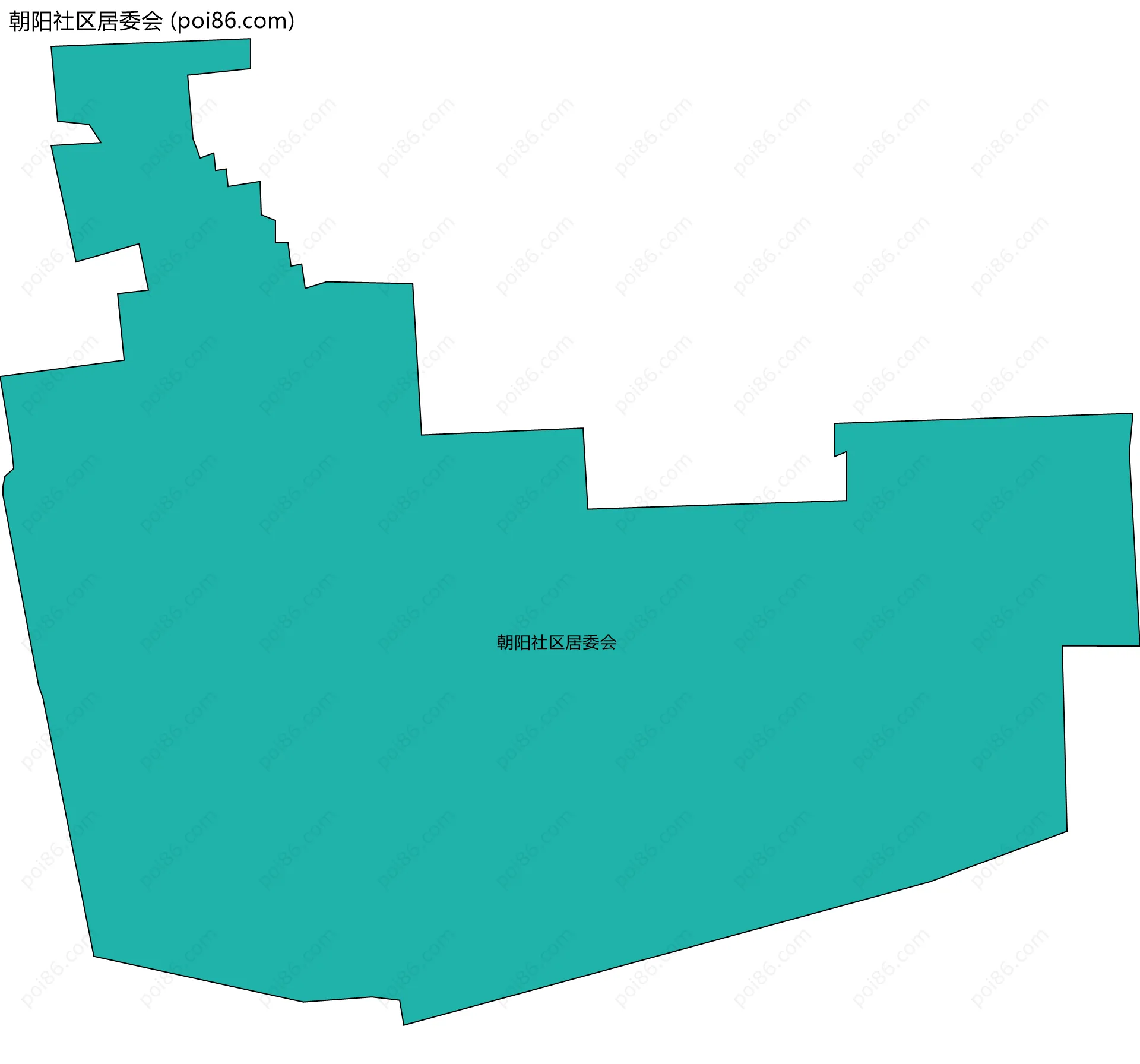 朝阳社区居委会边界地图