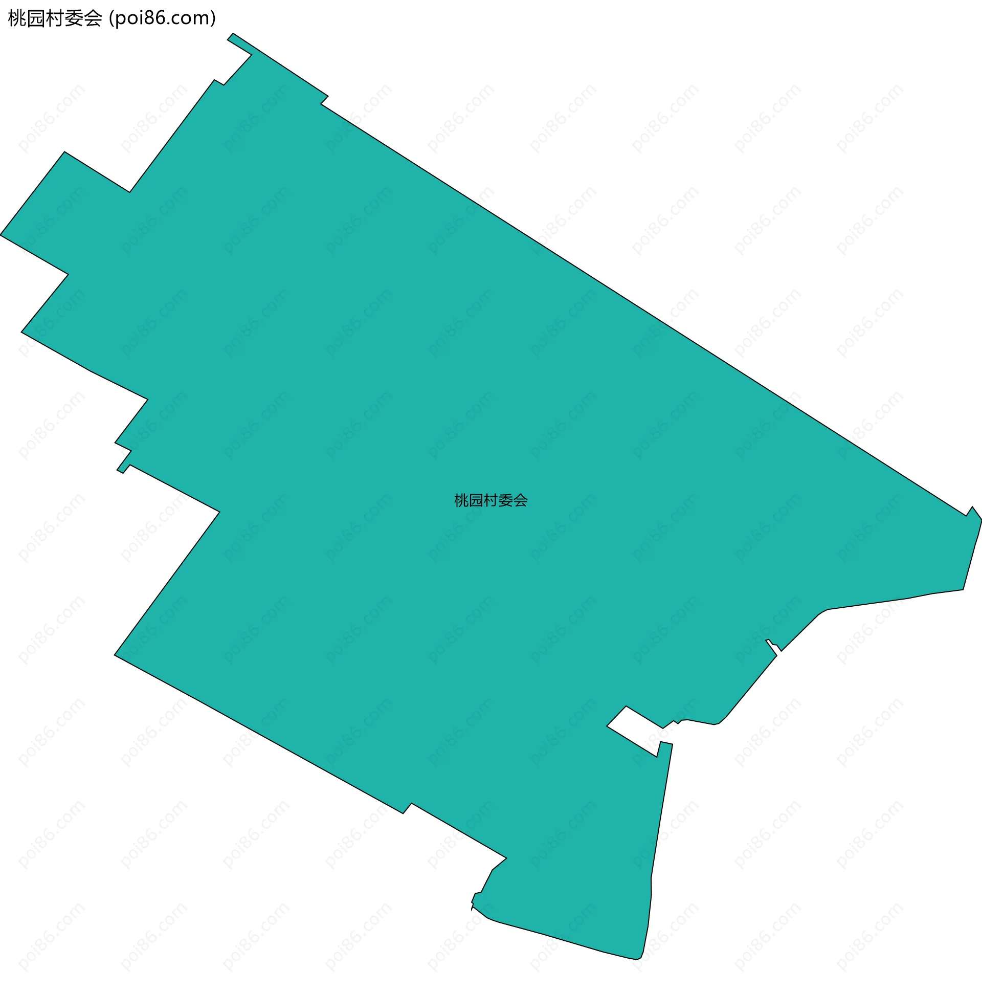 桃园村委会边界地图
