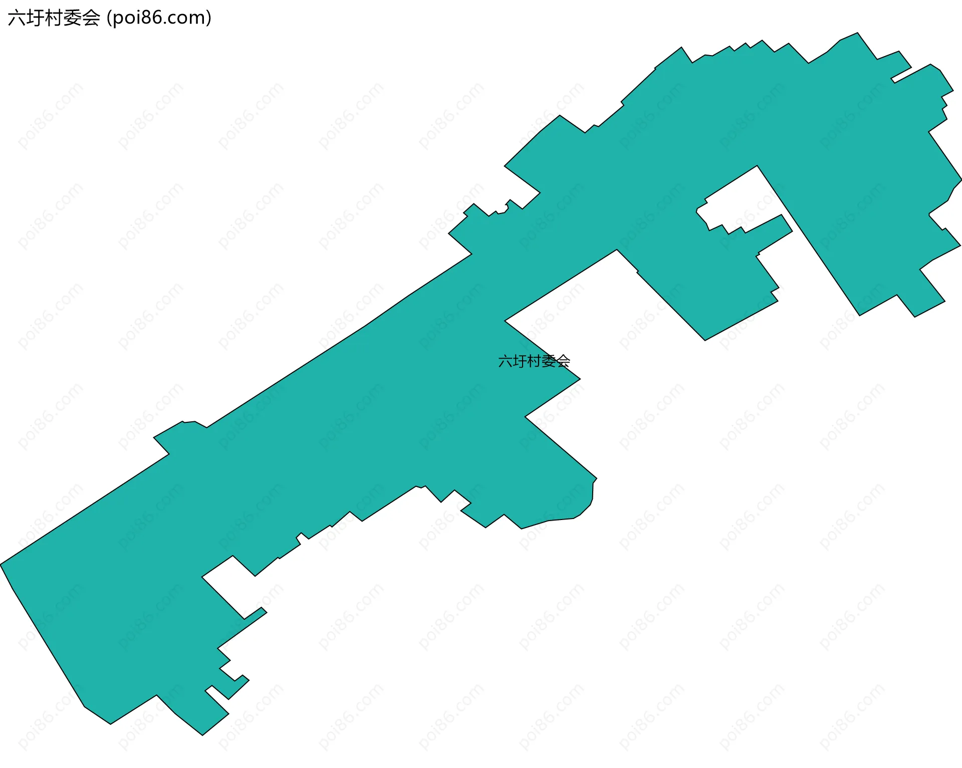 六圩村委会边界地图
