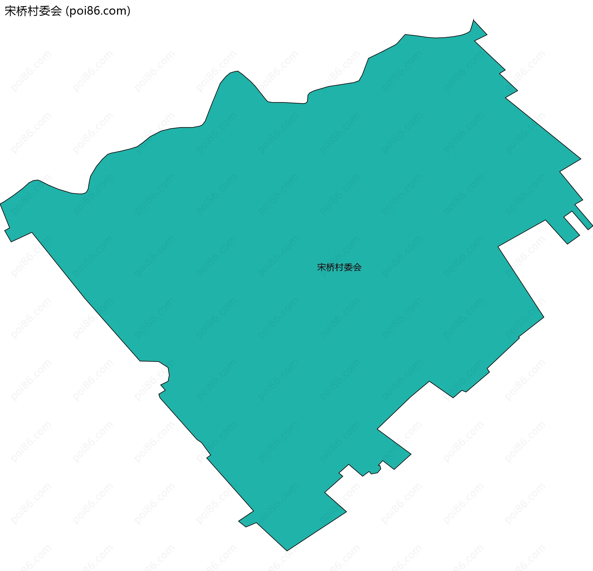 宋桥村委会边界地图