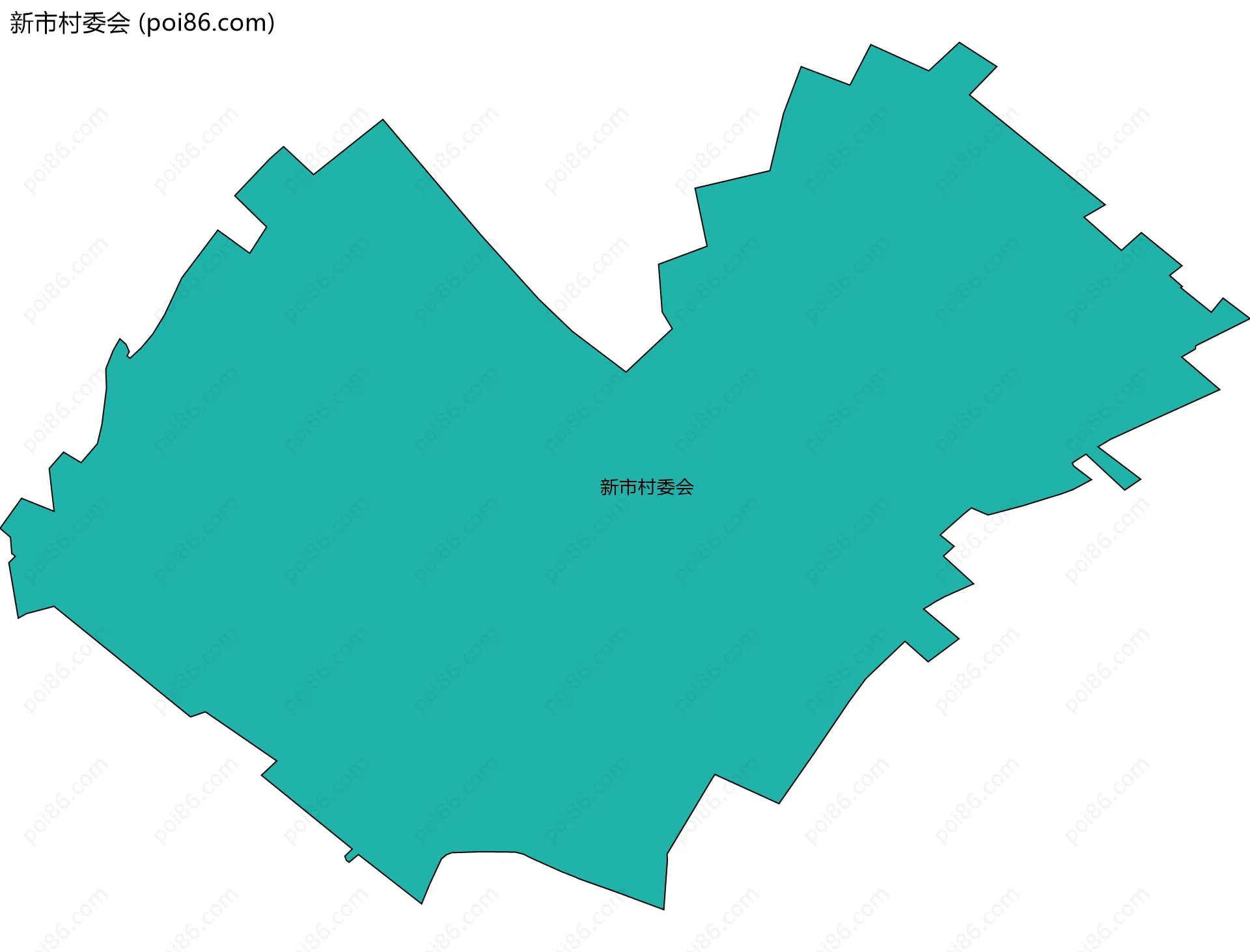 新市村委会边界地图