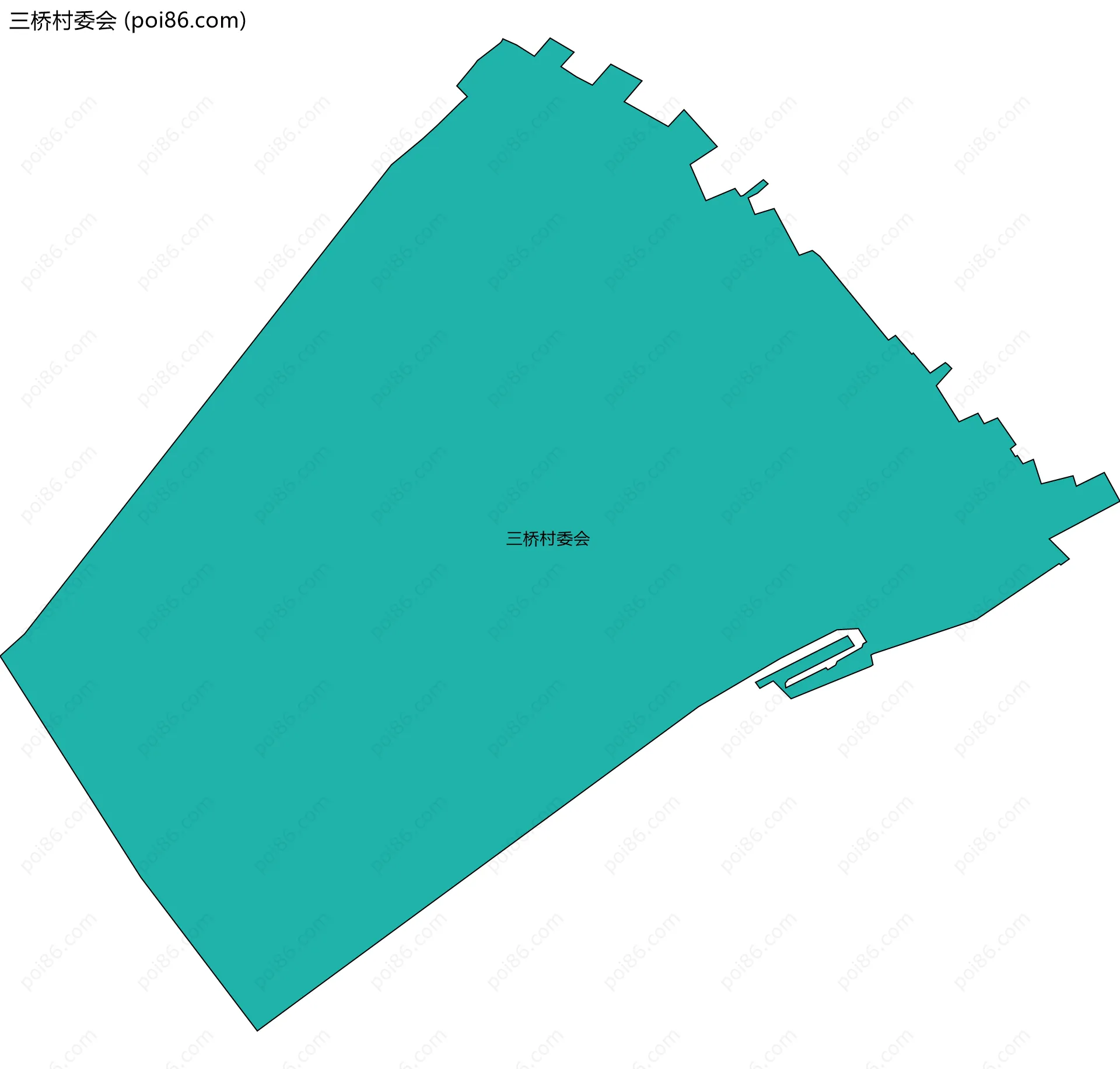 三桥村委会边界地图