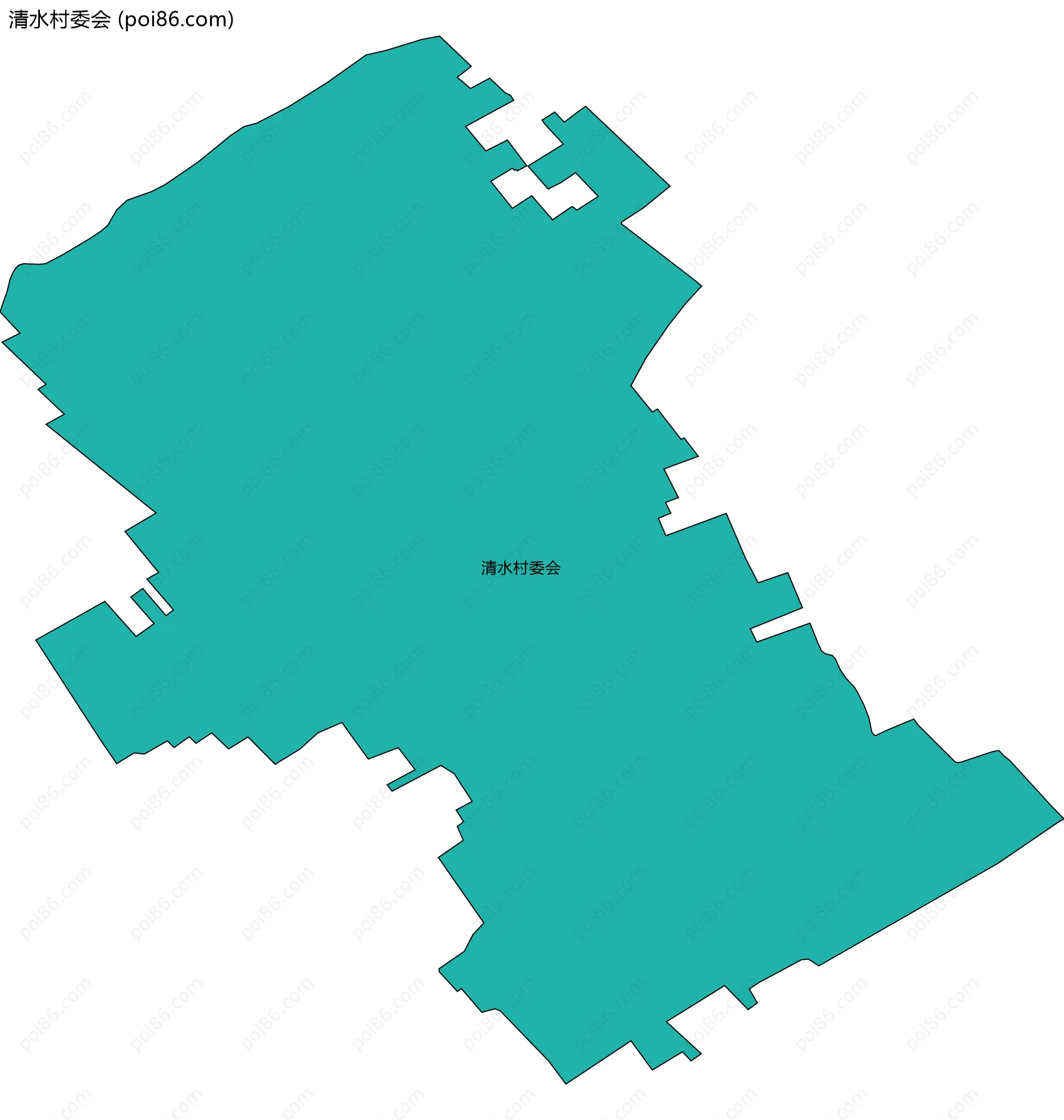 清水村委会边界地图