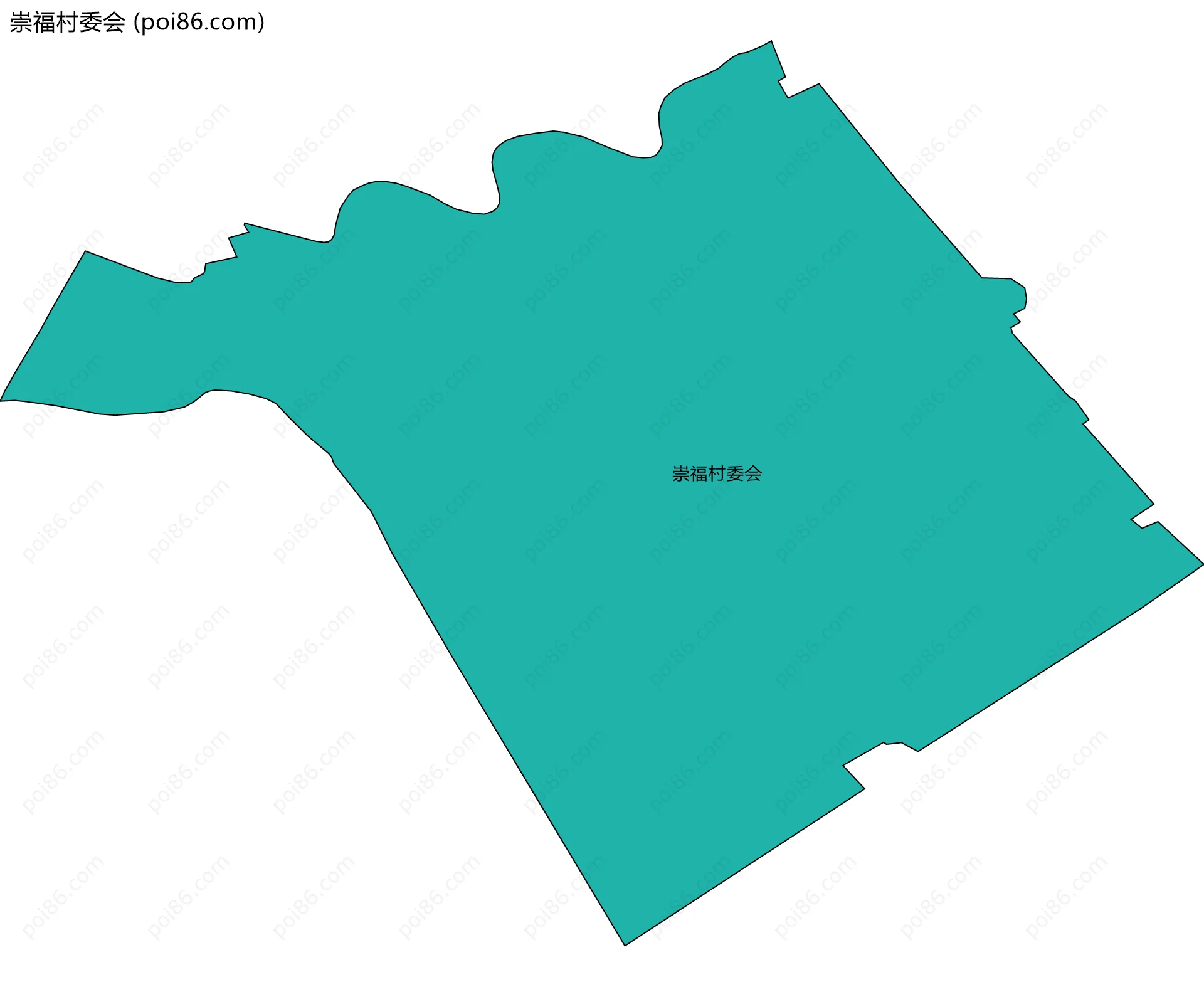 崇福村委会边界地图
