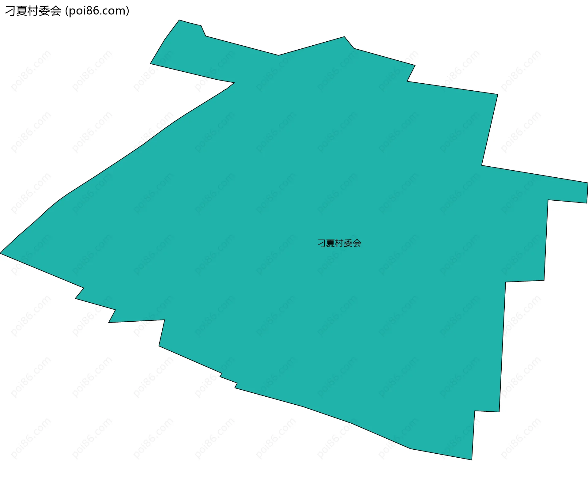 刁夏村委会边界地图