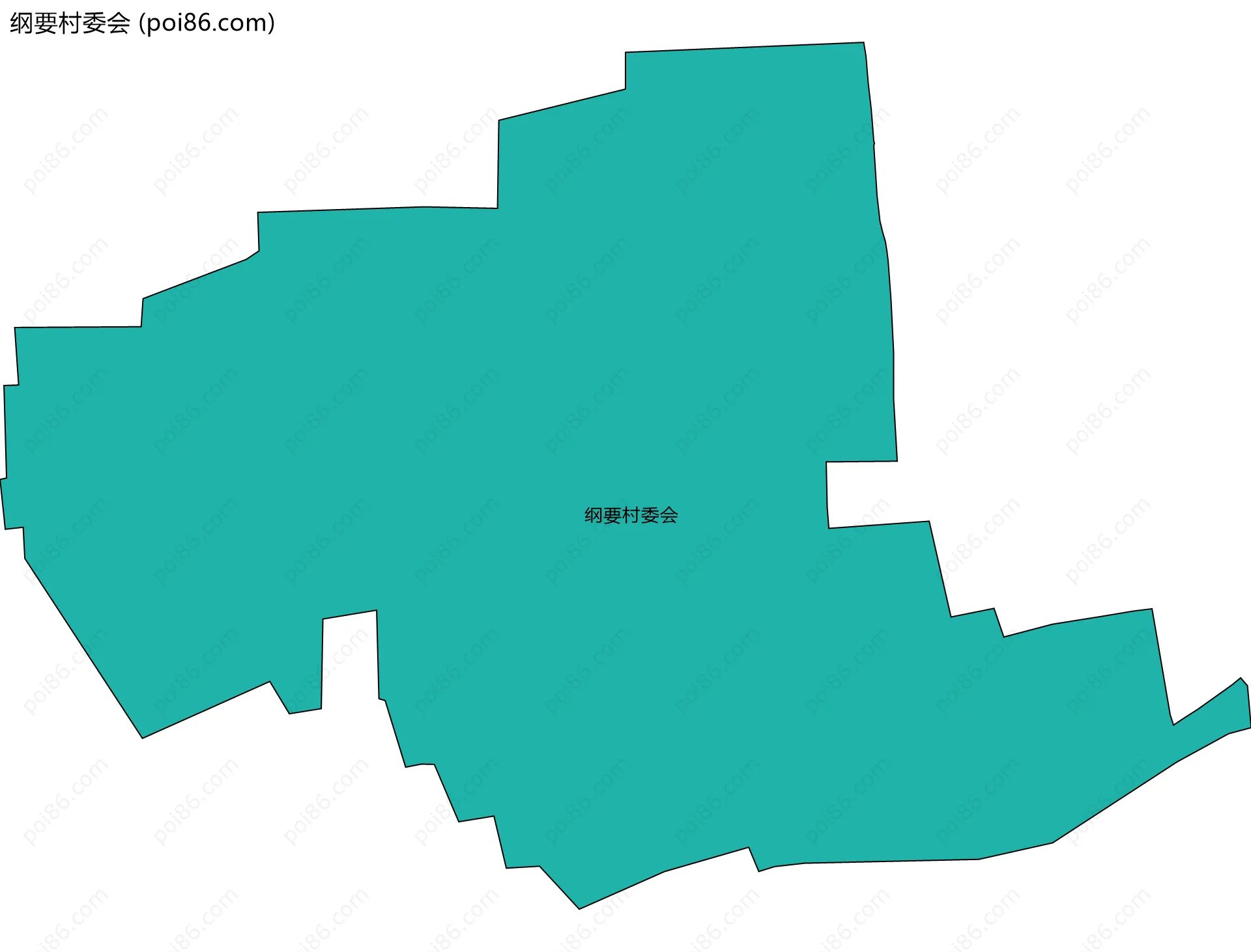 纲要村委会边界地图