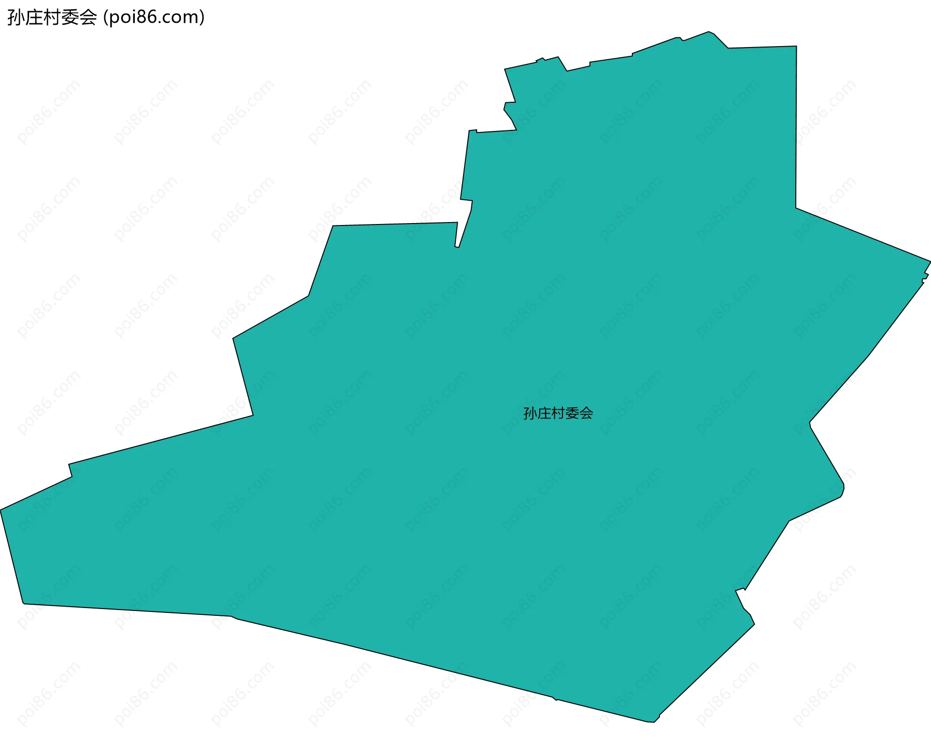 孙庄村委会边界地图