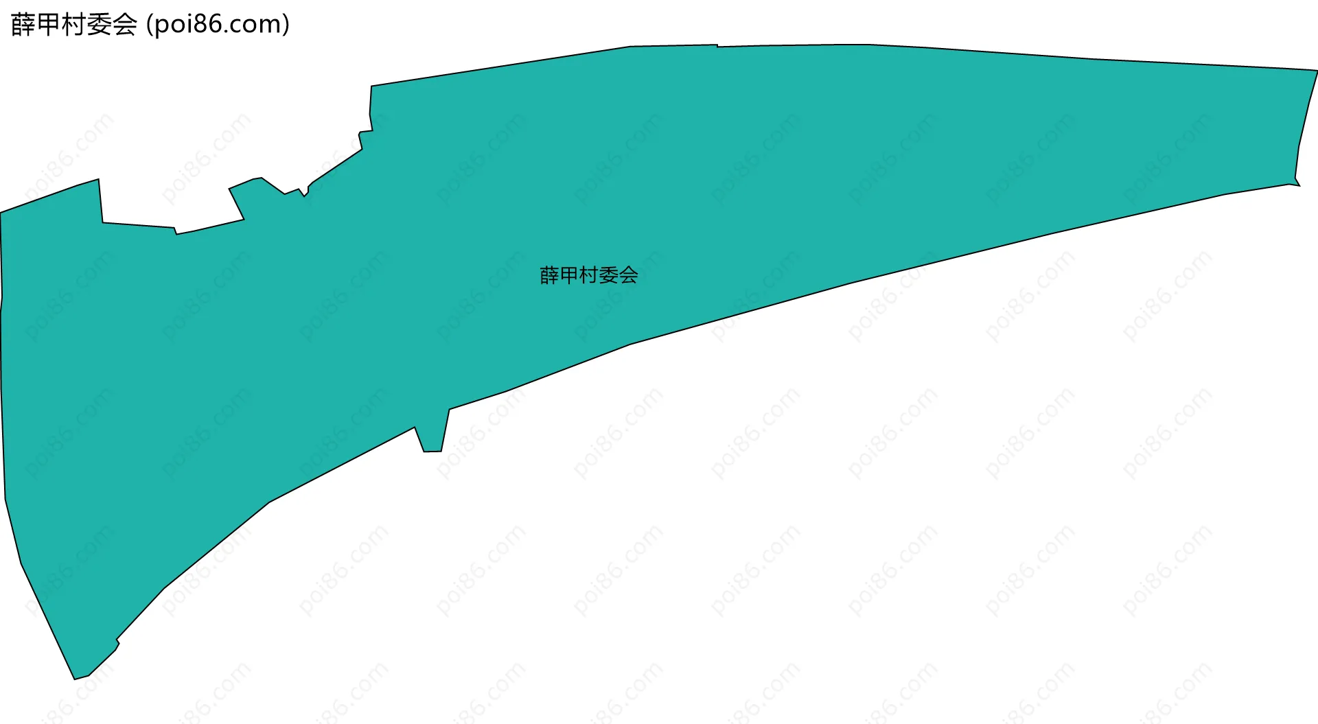 薛甲村委会边界地图