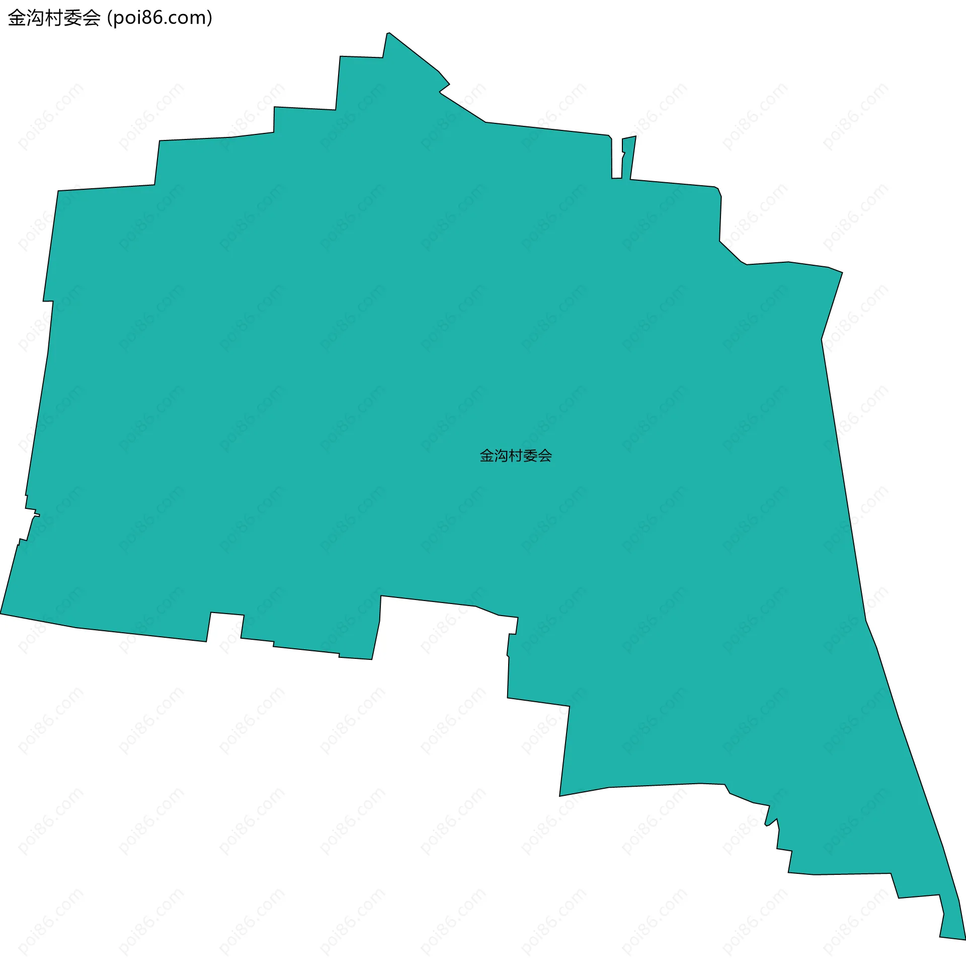 金沟村委会边界地图