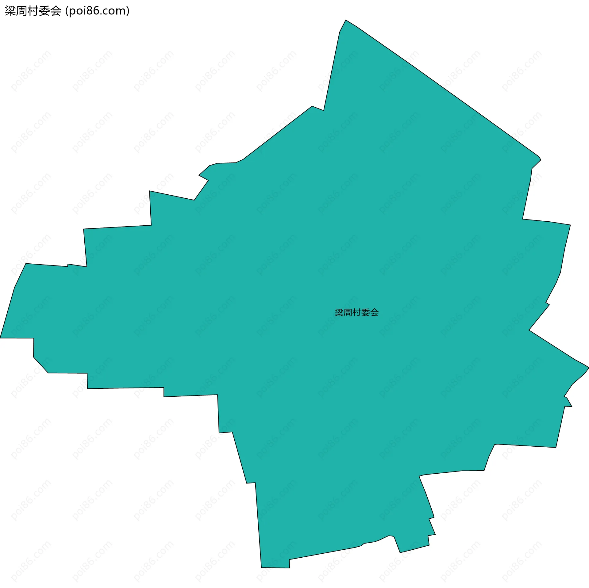 梁周村委会边界地图