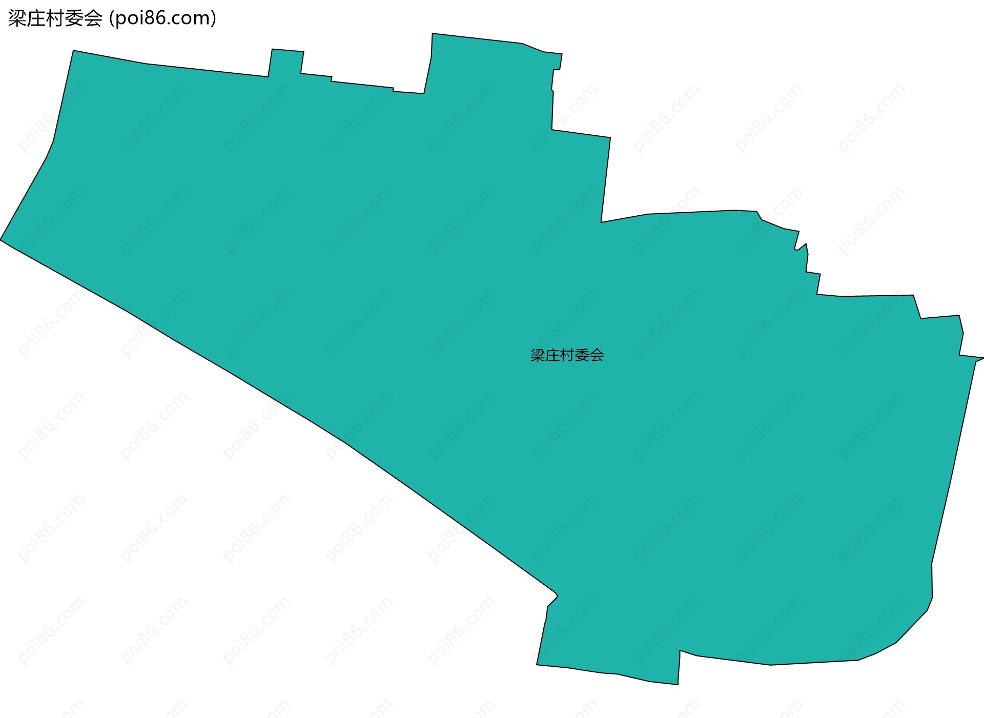梁庄村委会边界地图