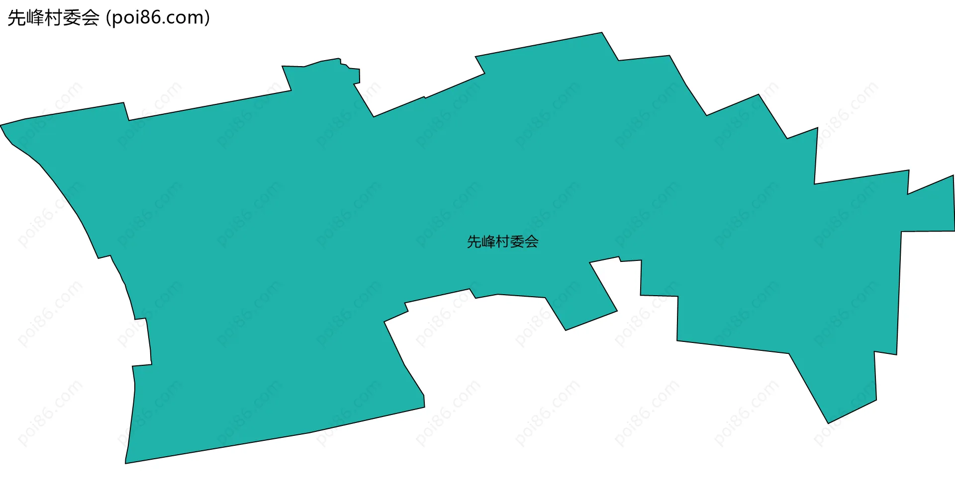 先峰村委会边界地图