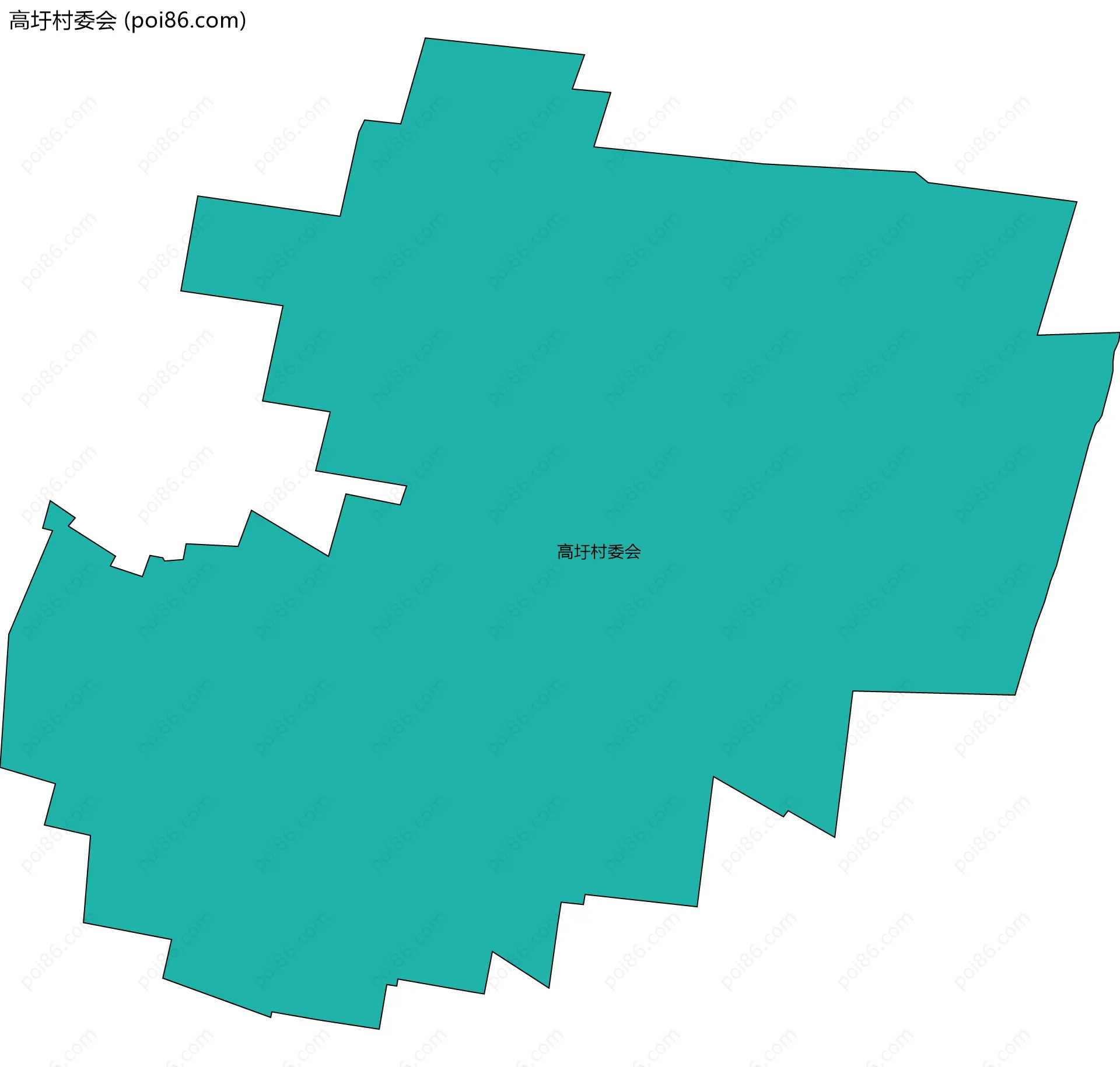高圩村委会边界地图