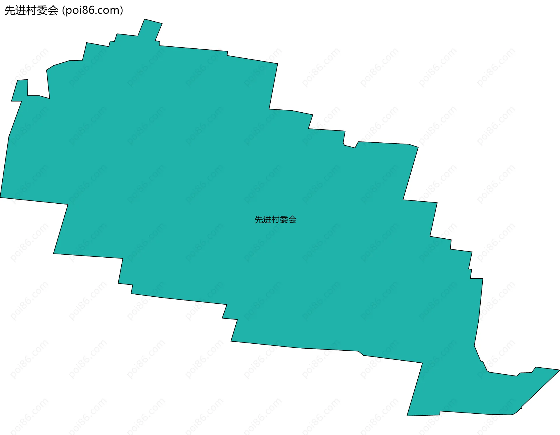 先进村委会边界地图