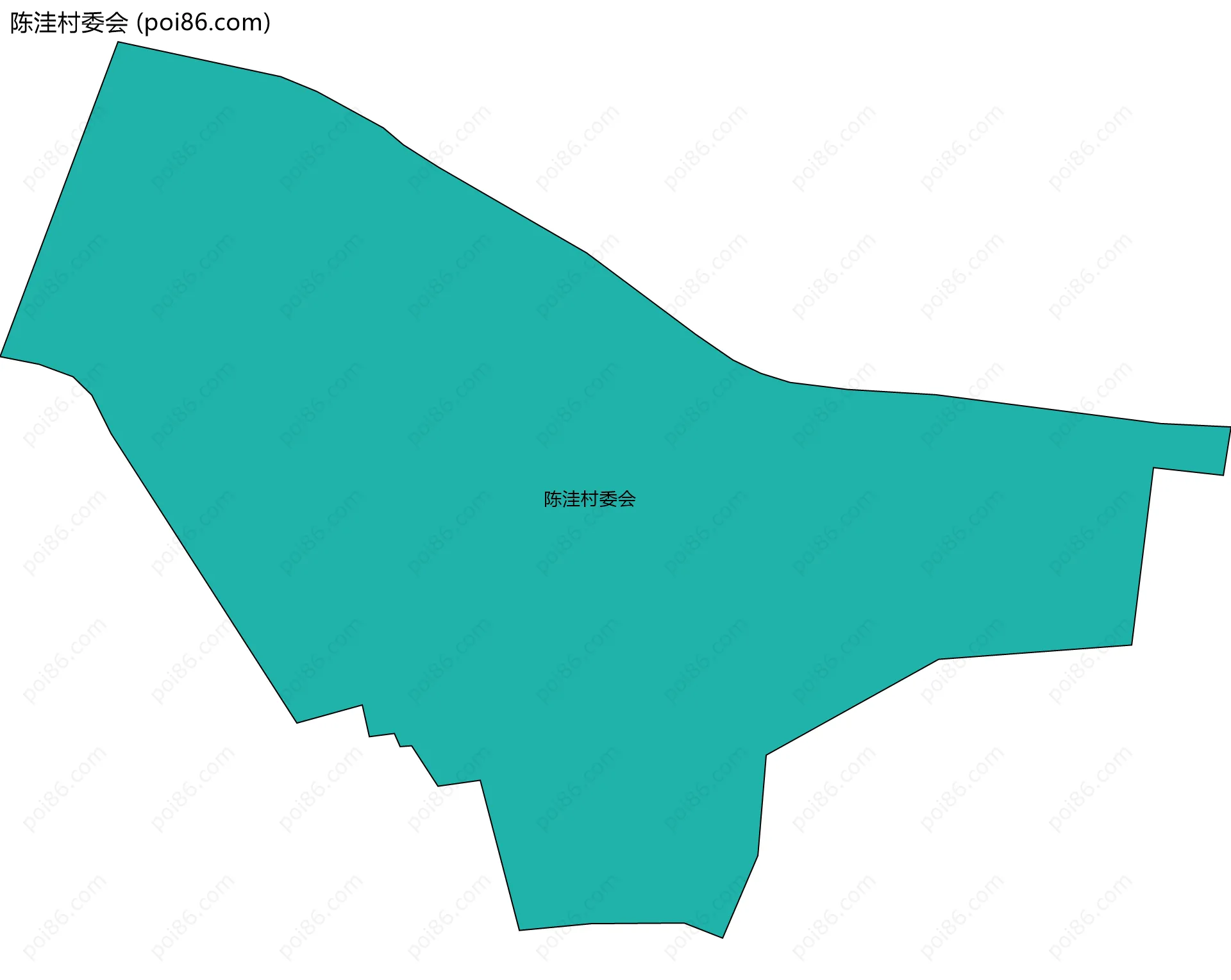 陈洼村委会边界地图