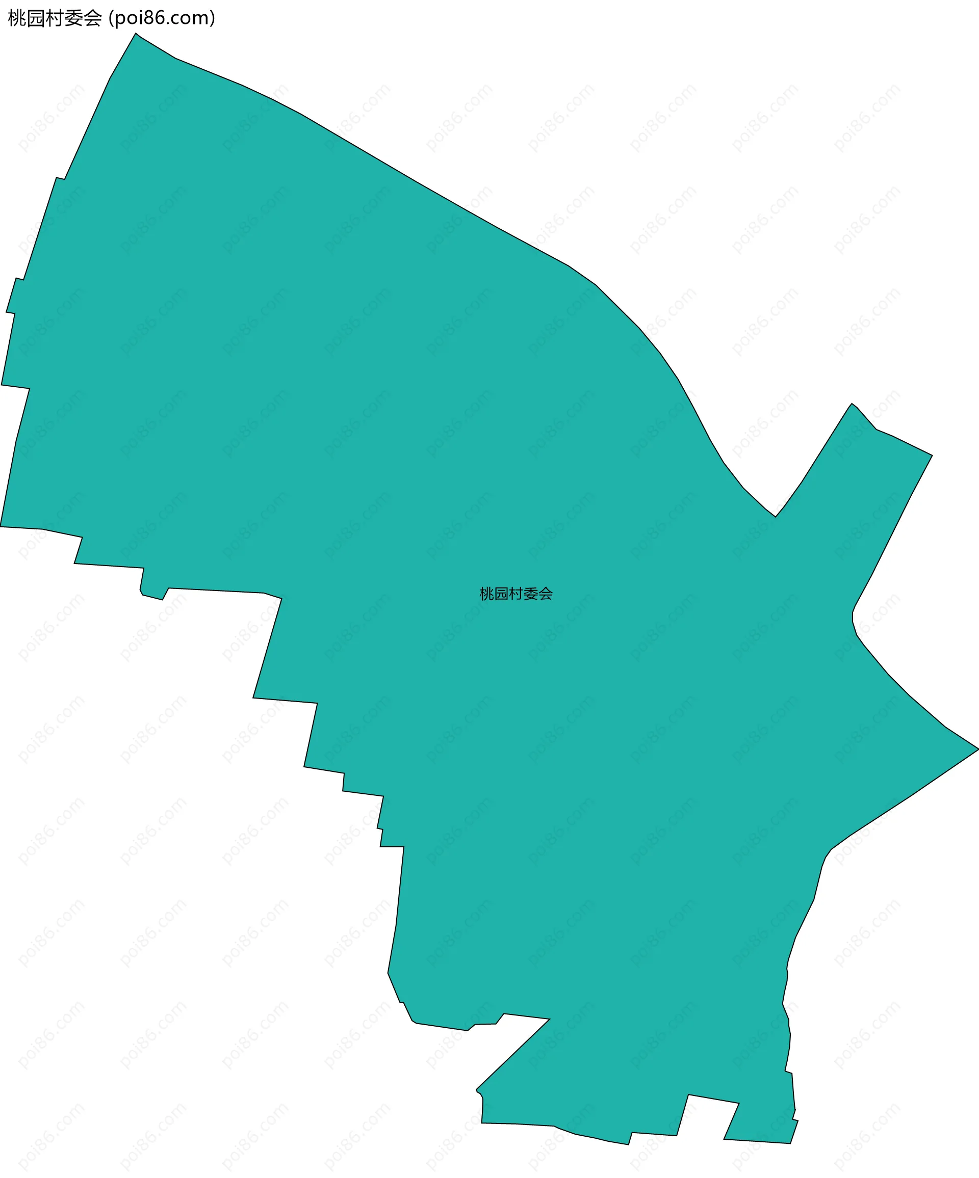 桃园村委会边界地图